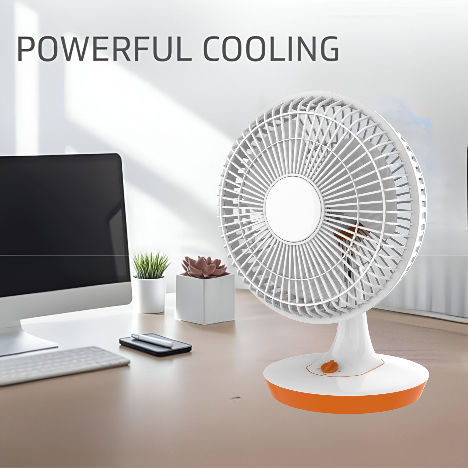 Image of REGENTECOM 300 mm /12 inch Ultra High Speed Table Fan & Desk Fan, 3Blade For Home /OfficeN434 Silent Operation 300 mm Table Fan (5 Star | White | Pack of 1)