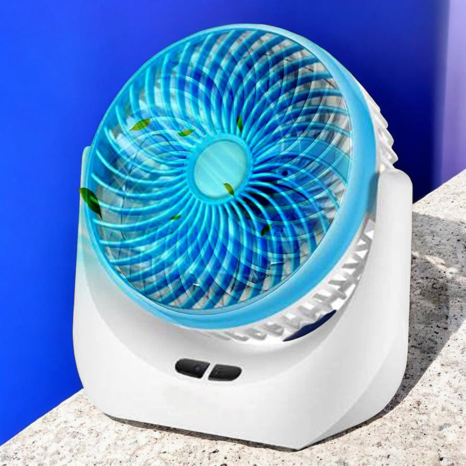 Image of DAKSHWAY High Speed Rechargeable Table Fan with LED Light For Office Desk, Home F3592 Ultra High Speed 1400 mm Table Fan (5 Star | Multicolor | Pack of 1)