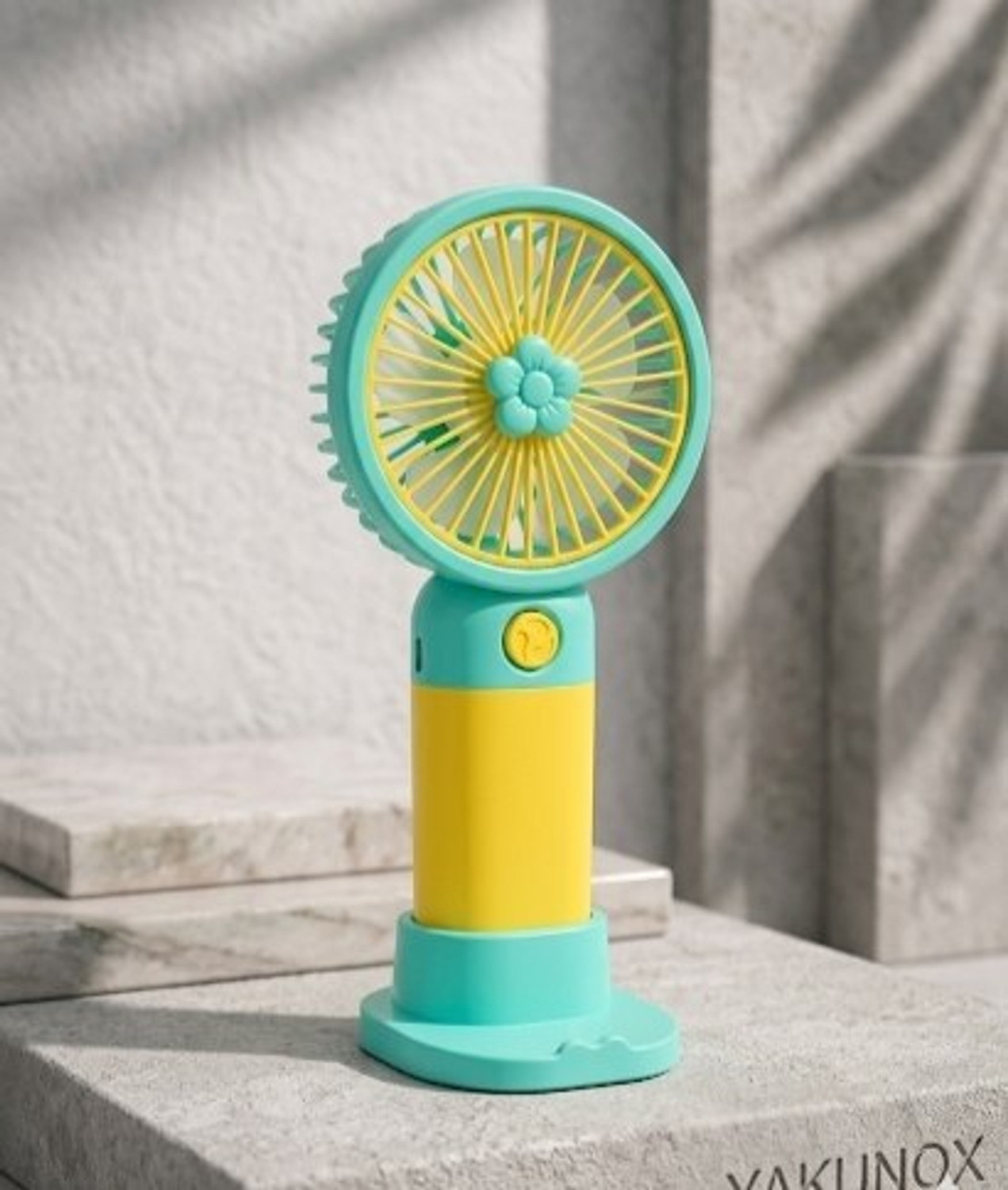 Image of YAKUNOX Portable Mini USB Fan for Indoor Outdoor Cooling Random Colour Anti Dust 90 mm Table Fan (Multicolor | Pack of 1)