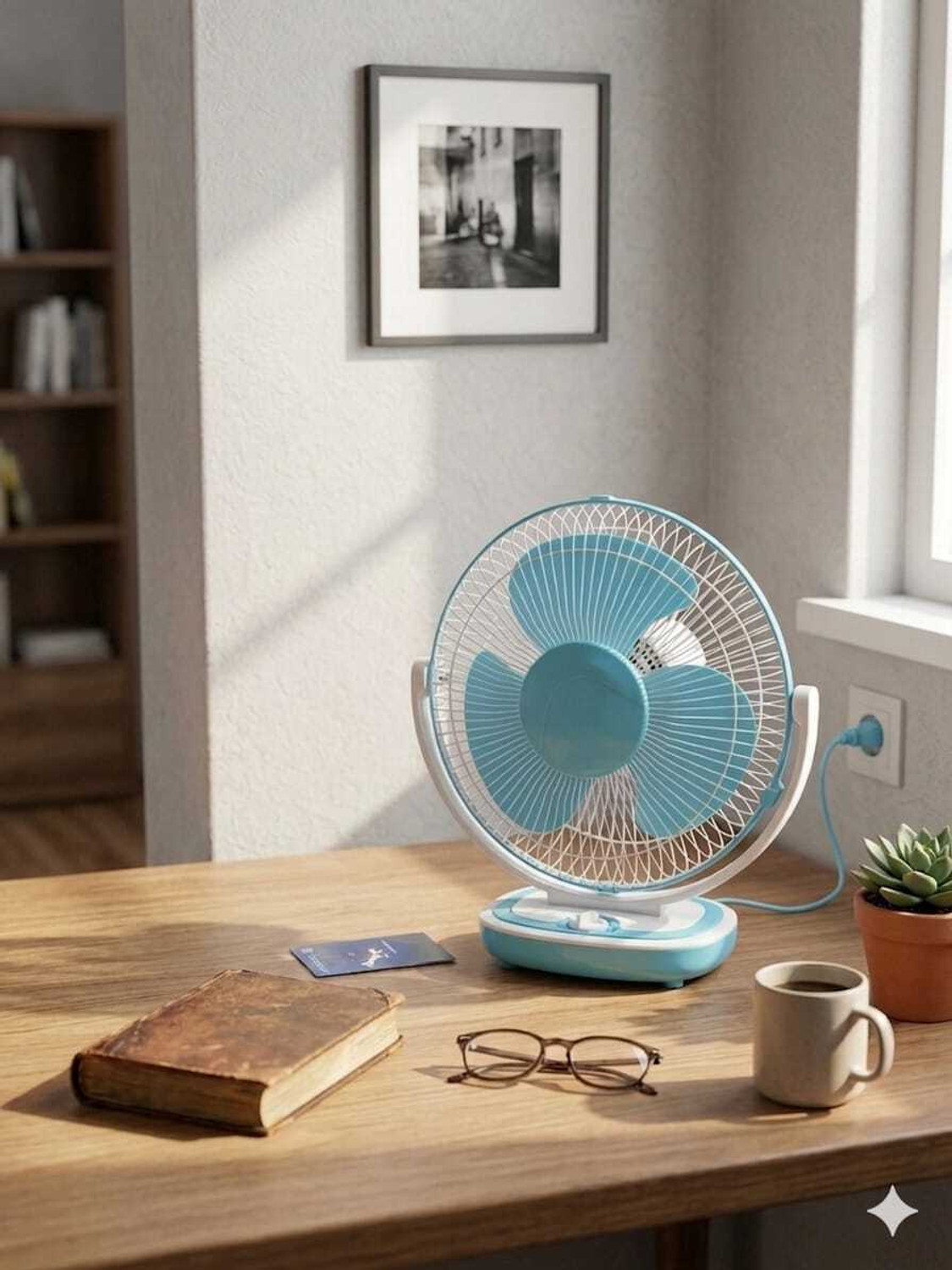 Image of Windar Mini Ac Cooler for Room Cooling 300mm(12Inch.) Electric Table Fan For HomeXE408 Silent Operation 300 mm Table Fan (5 Star | White | Pack of 1)