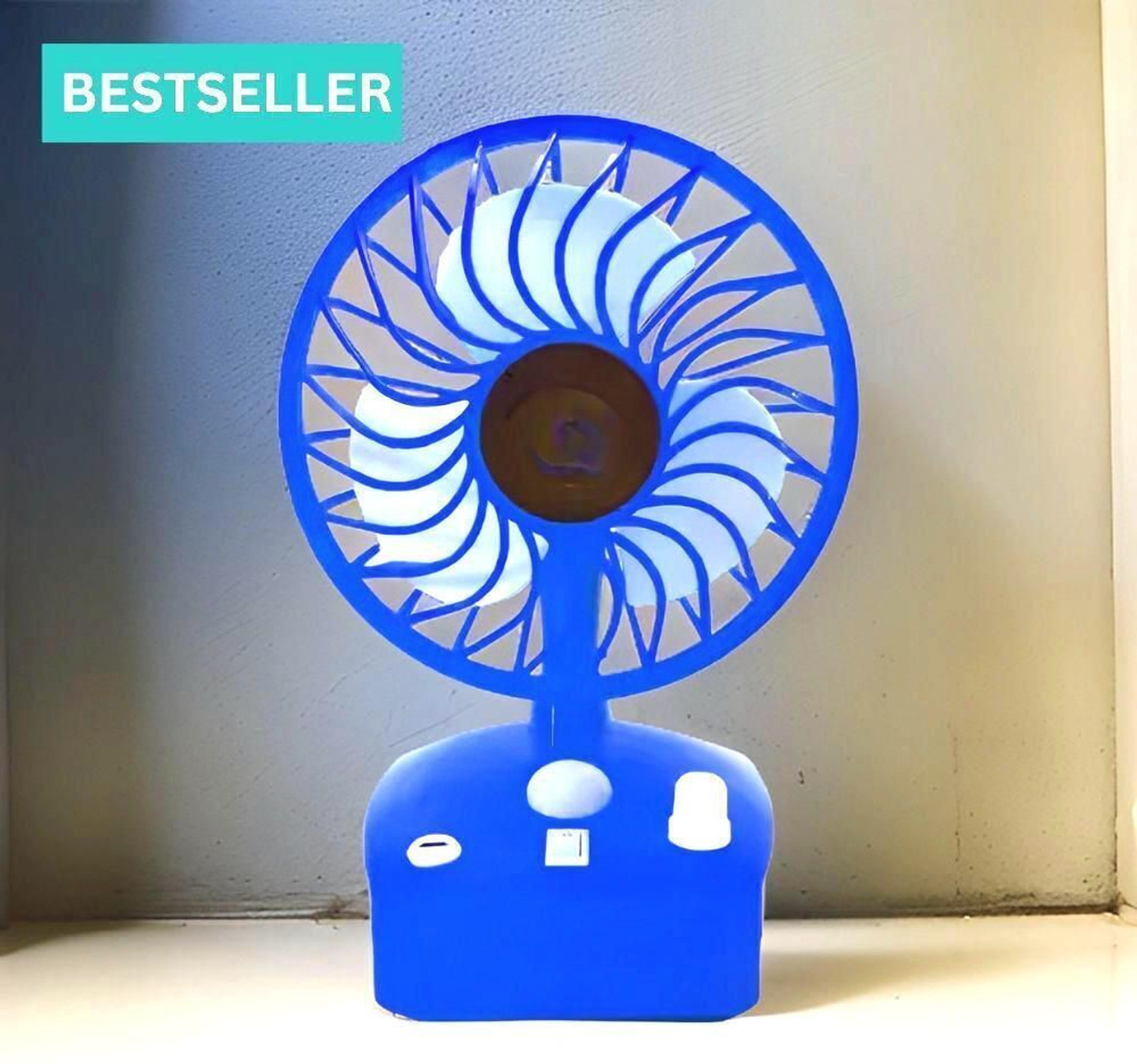 Image of KARMIVA Portable Clip On Fan Battery Operated 6 Inch USB Table Fan 3 Speed 150 mm with 12 Months Warranty High Air Delivery, BLDC Motor, Ultra High Speed, Energy Saving 150 mm Table Fan (Multicolor | Pack of 1)