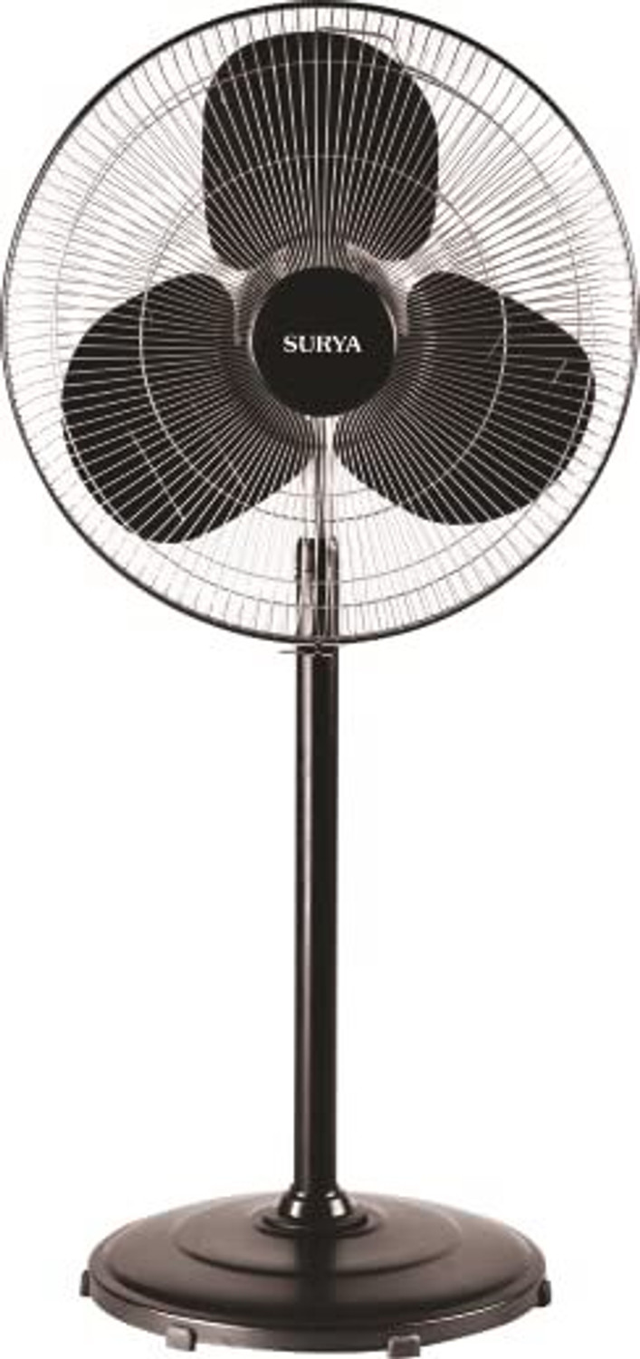 Image of SURYA SU-UDOS-PF-140 with 1 Year Warranty Ultra High Speed 500 mm Pedestal Fan (Black | Pack of 1)