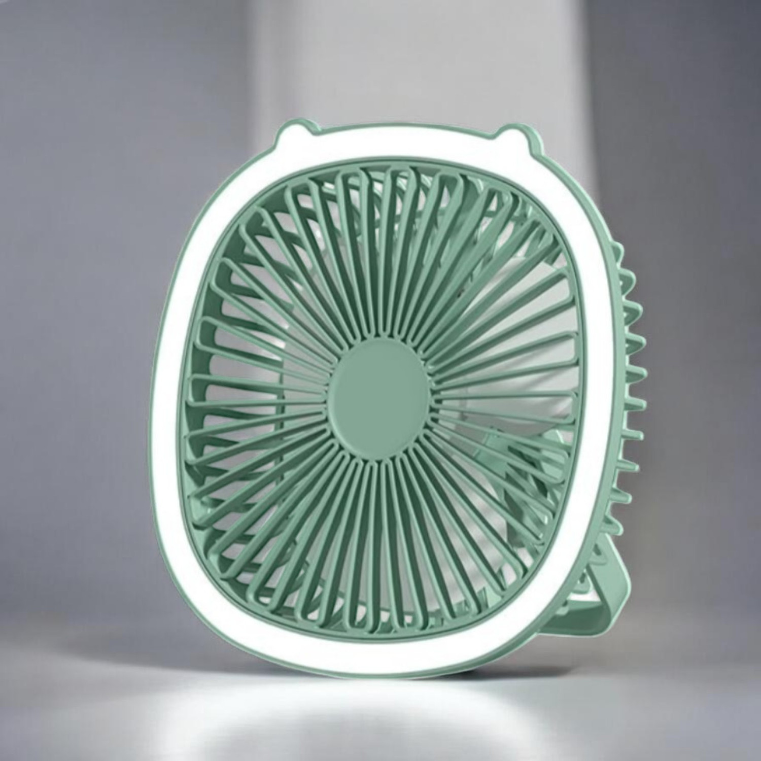 Image of Gatushop High Speed Rechargeable Table Fan with LED Light For Office Desk, Home F3600 Ultra High Speed 1400 mm Table Fan (5 Star | Multicolor | Pack of 1)
