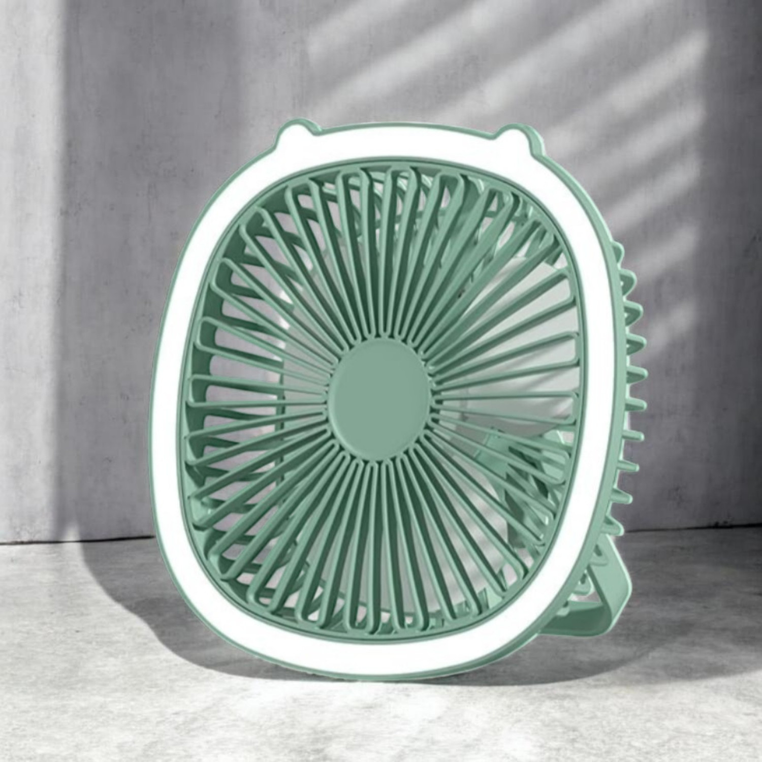 Image of Gatushop High Speed Rechargeable Table Fan with LED Light For Office Desk, Home F3620 Ultra High Speed 1400 mm Table Fan (5 Star | Multicolor | Pack of 1)