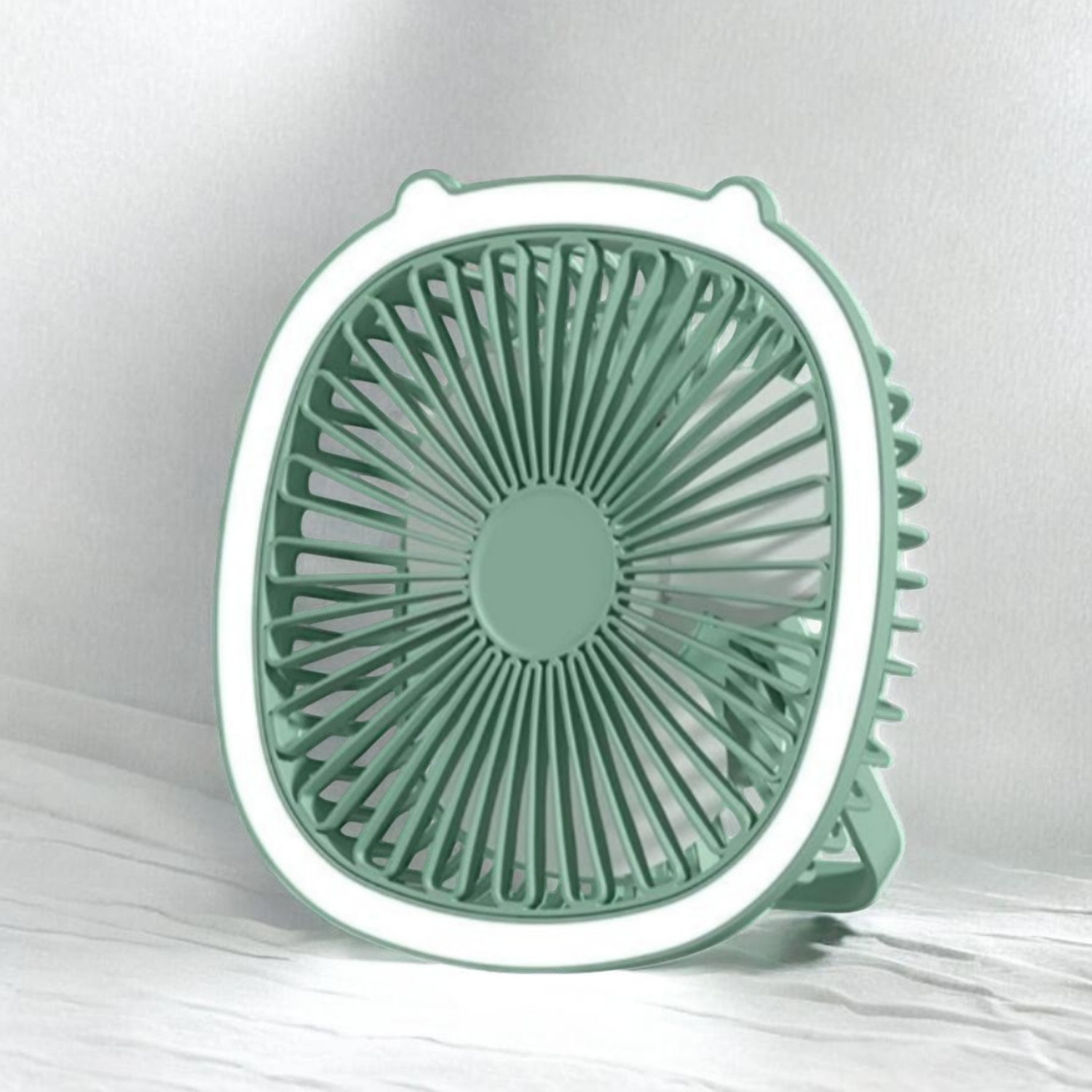 Image of Gatushop High Speed Rechargeable Table Fan with LED Light For Office Desk, Home F3552 Ultra High Speed 1400 mm Table Fan (5 Star | Multicolor | Pack of 1)