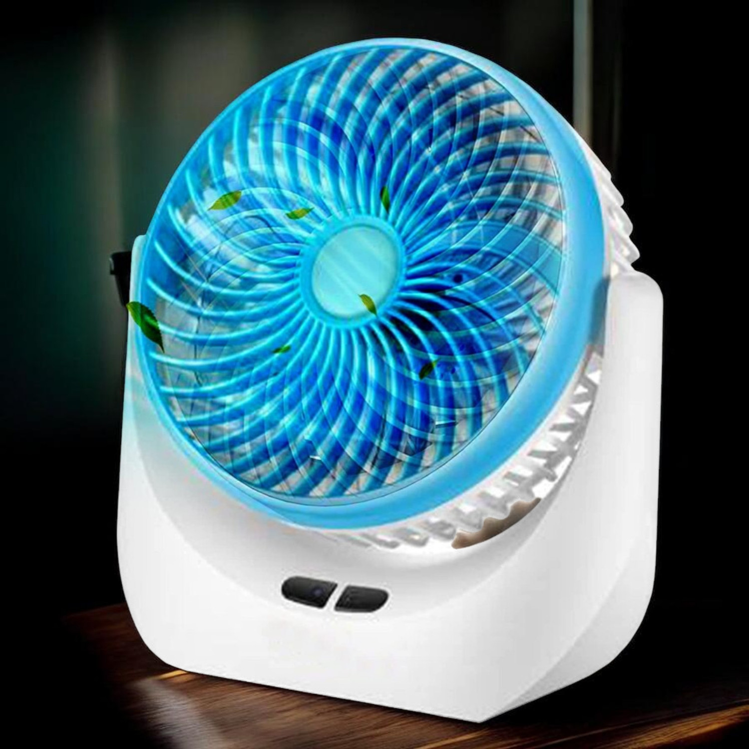 Image of Darshan High Speed Rechargeable Table Fan with LED Light For Office Desk, Home 310 Ultra High Speed 1400 mm Table Fan (5 Star | Multicolor | Pack of 1)