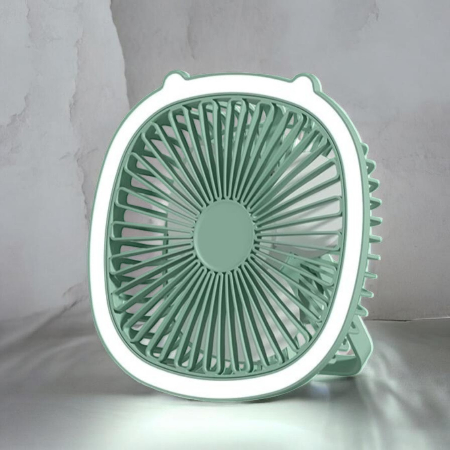 Image of DAKSHWAY High Speed Rechargeable Table Fan with LED Light For Office Desk, Home F3608 Ultra High Speed 1400 mm Table Fan (5 Star | Multicolor | Pack of 1)
