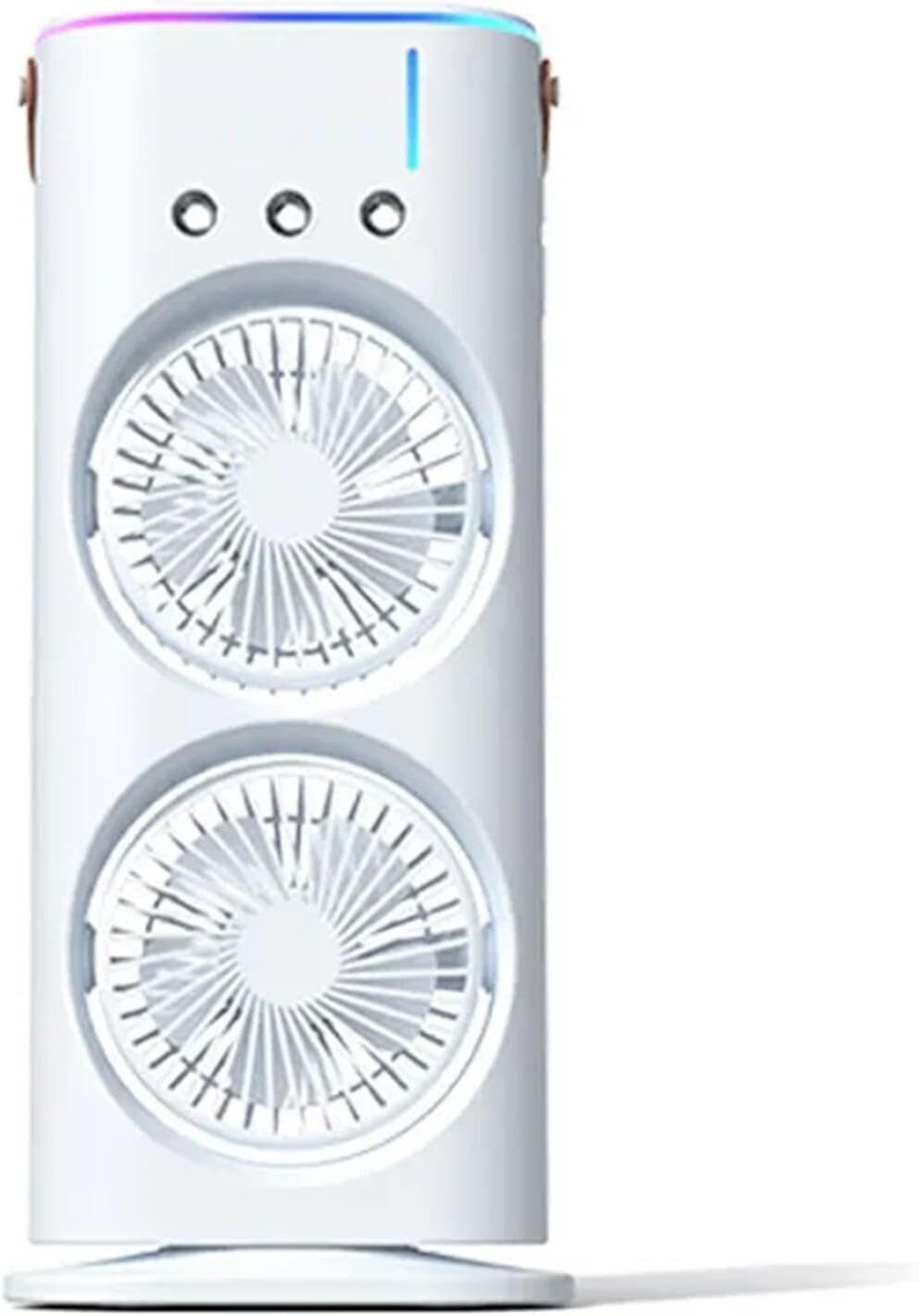 Image of SOLVEXIA USB Rechargeable Fan with Powerful LED Light Portable Desk Fan Personal Mini Fan Remote Controlled Table Fan (Multicolor | Pack of 1)