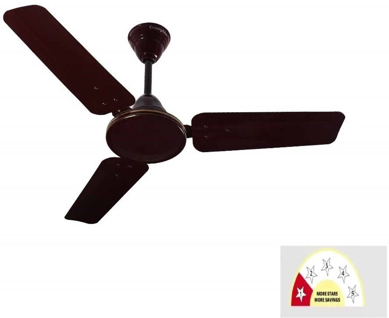 Image of Crompton HIGHSPEED SANTOS ANTIDUST with 2 Year Warranty Anti Dust 1200 mm Ceiling Fan (Americano Brown | Pack of 2)