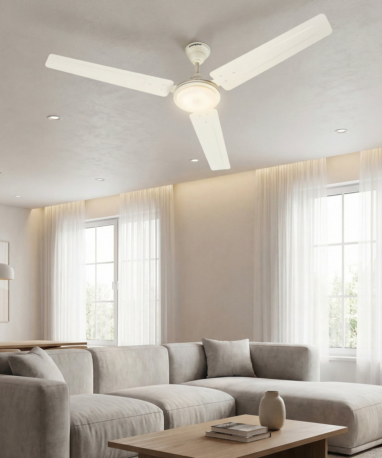 Image of Crompton SUREBREEZE with 24 Months Warranty Energy Saving 1200 mm Ceiling Fan (5 Star | Maroon | Pack of 1)