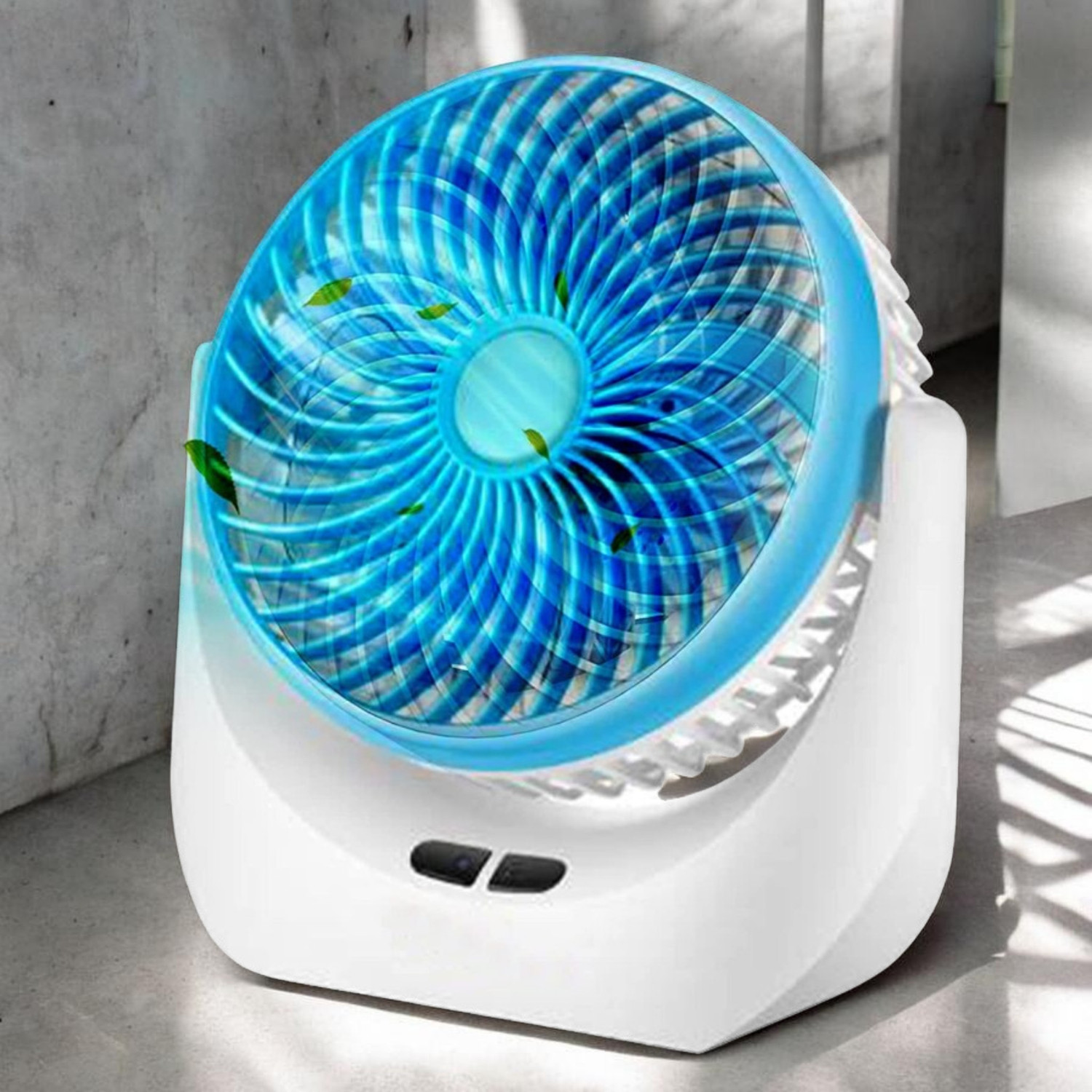 Image of Darshan High Speed Rechargeable Table Fan with LED Light For Office Desk, Home 353 Ultra High Speed 1400 mm Table Fan (5 Star | Multicolor | Pack of 1)