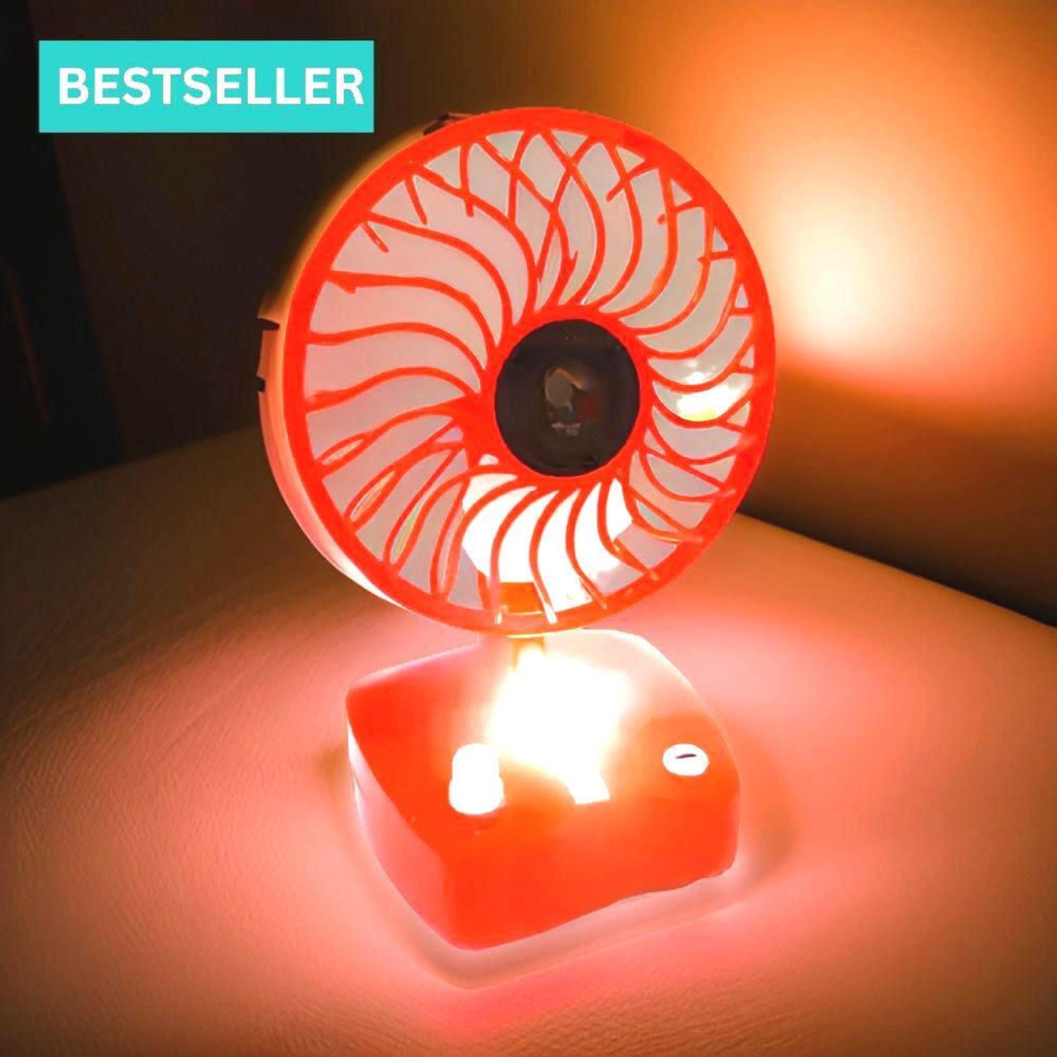 Image of SUPERLITE FAN 12 inch Rechargeable with 1 Year Warranty Ultra High Speed 300 mm Table Fan (4 Star | Grey | Pack of 1)