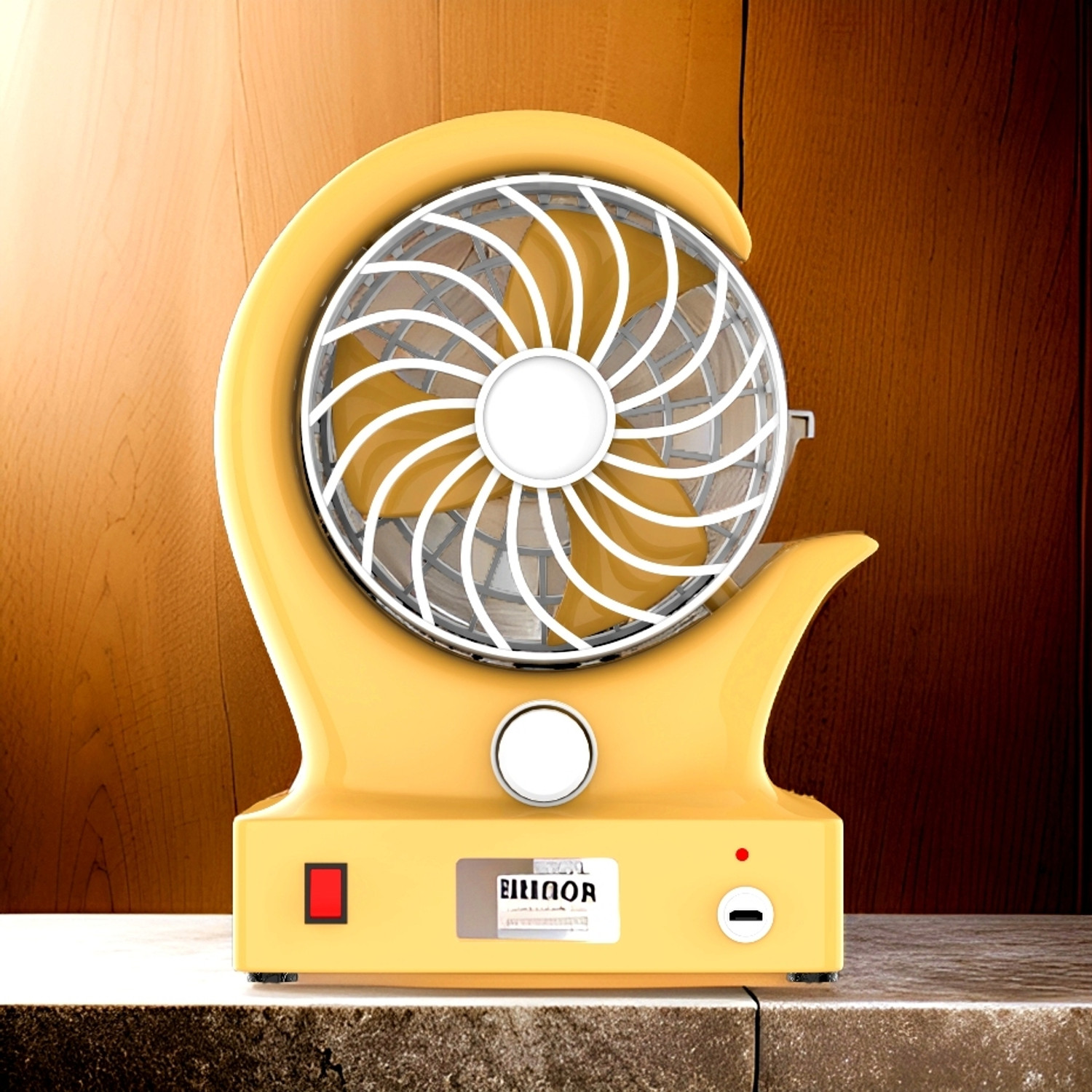 Image of DAKSHWAY High Speed Rechargeable Table Fan with LED Light For Office Desk, Home F3575 Ultra High Speed 1400 mm Table Fan (5 Star | Multicolor | Pack of 1)