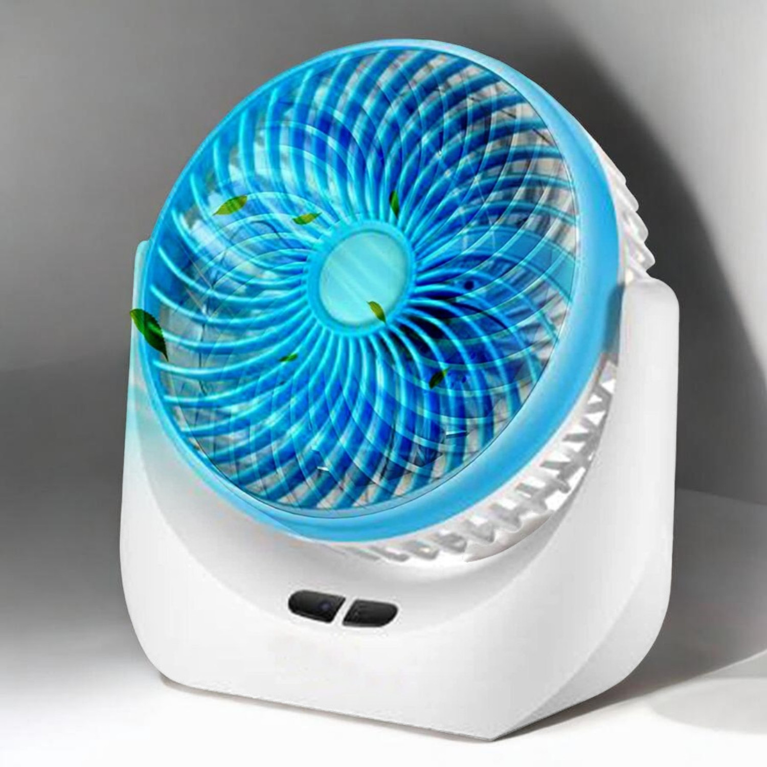 Image of Radhe High Speed Rechargeable Table Fan with LED Light For Office Desk, Home 282 Ultra High Speed 1400 mm Table Fan (5 Star | Multicolor | Pack of 1)