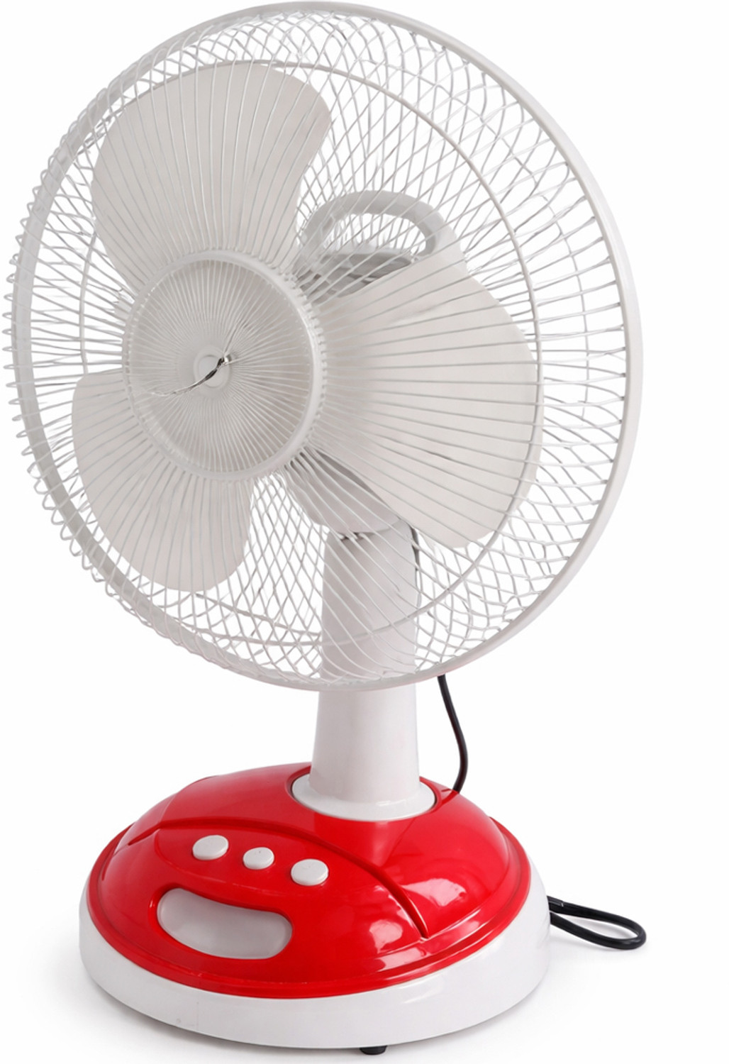 Image of dp ROCK SALESPlastic Rechargeable Fan (White | 14-inch) Silent Operation 1200 mm Table Fan (white | Pack of 1)