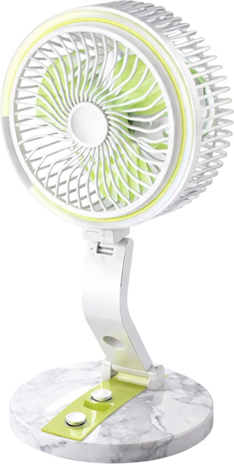 Image of Gatushop High Speed Rechargeable Table Fan with LED Light For Office Desk, Home F3613 Ultra High Speed 1400 mm Table Fan (5 Star | Multicolor | Pack of 1)