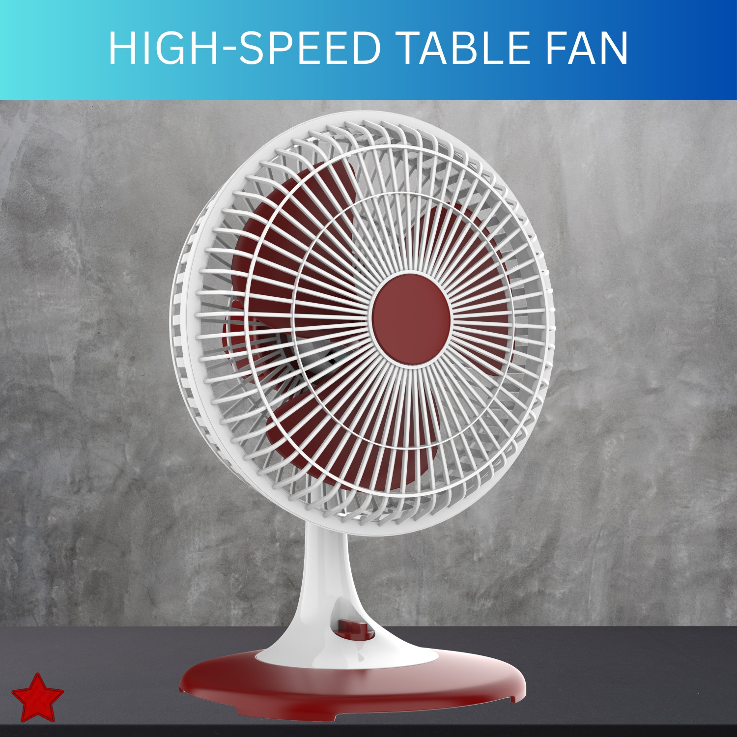 Image of PARADISEECOM 300 mm /12 inch Ultra High Speed Table Fan & Desk Fan, 3Blade For Home /OfficeV196 Silent Operation 300 mm Table Fan (5 Star | White | Pack of 1)