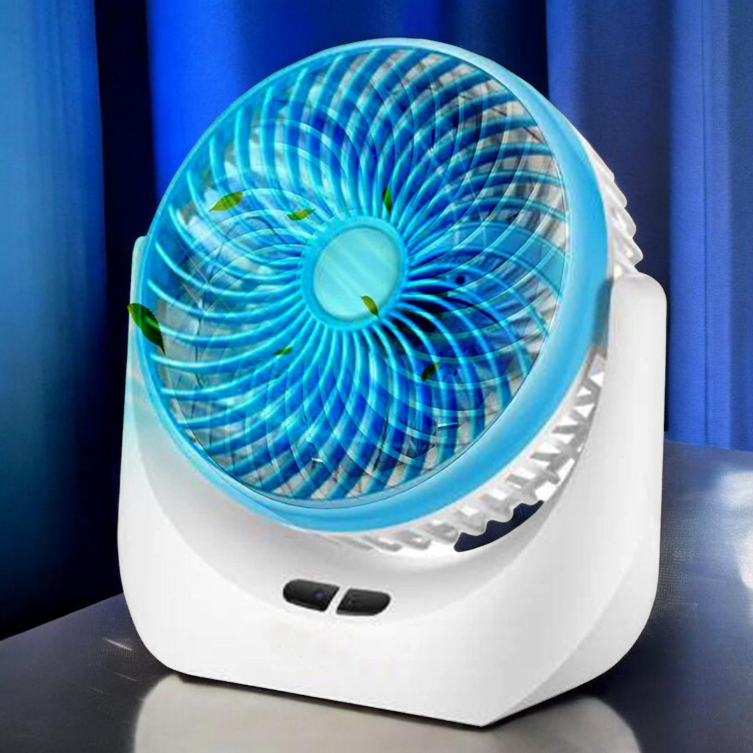 Image of Radhe High Speed Rechargeable Table Fan with LED Light For Office Desk, Home 333 Ultra High Speed 1400 mm Table Fan (5 Star | Multicolor | Pack of 1)