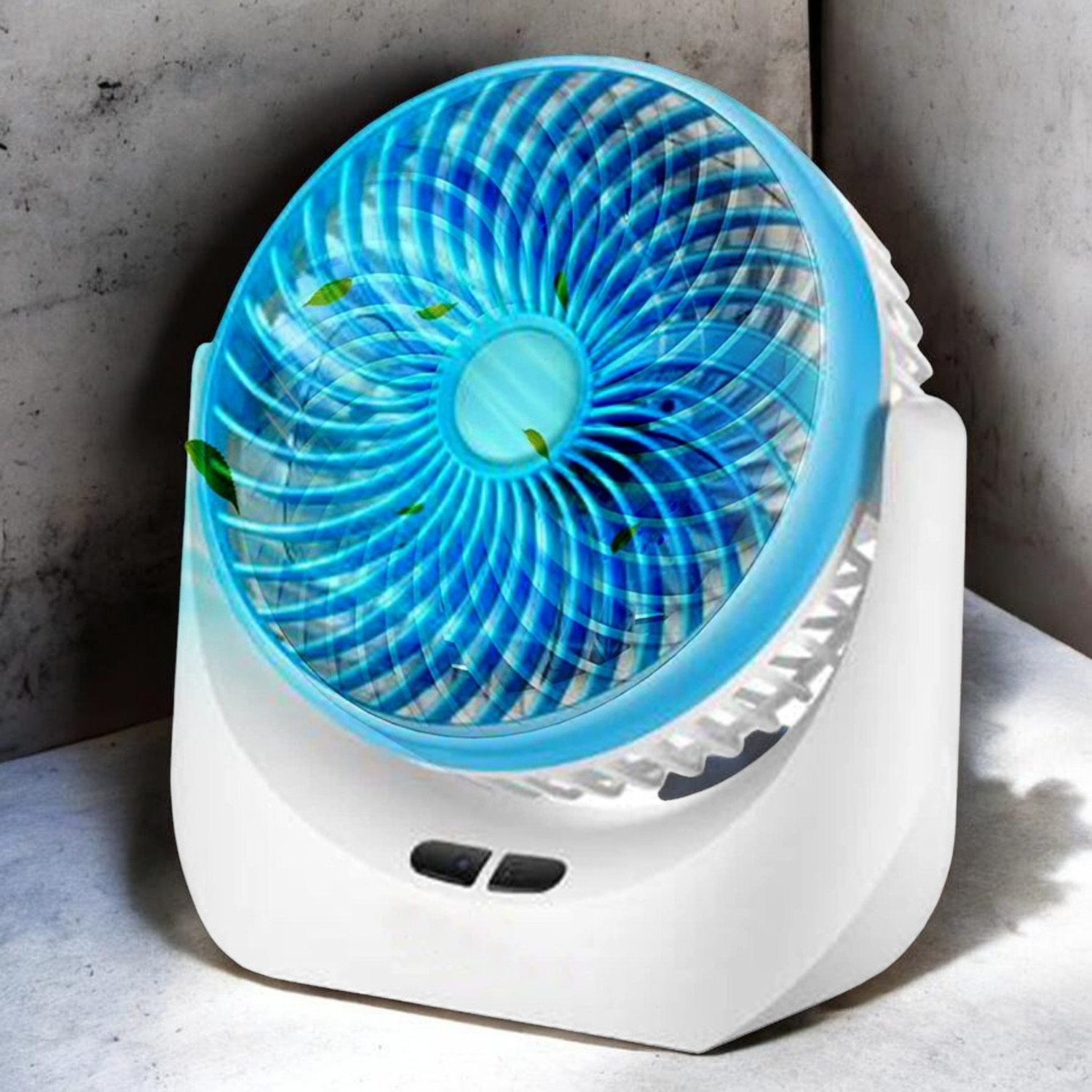Image of Radhe High Speed Rechargeable Table Fan with LED Light For Office Desk, Home 257 Ultra High Speed 1400 mm Table Fan (5 Star | Multicolor | Pack of 1)