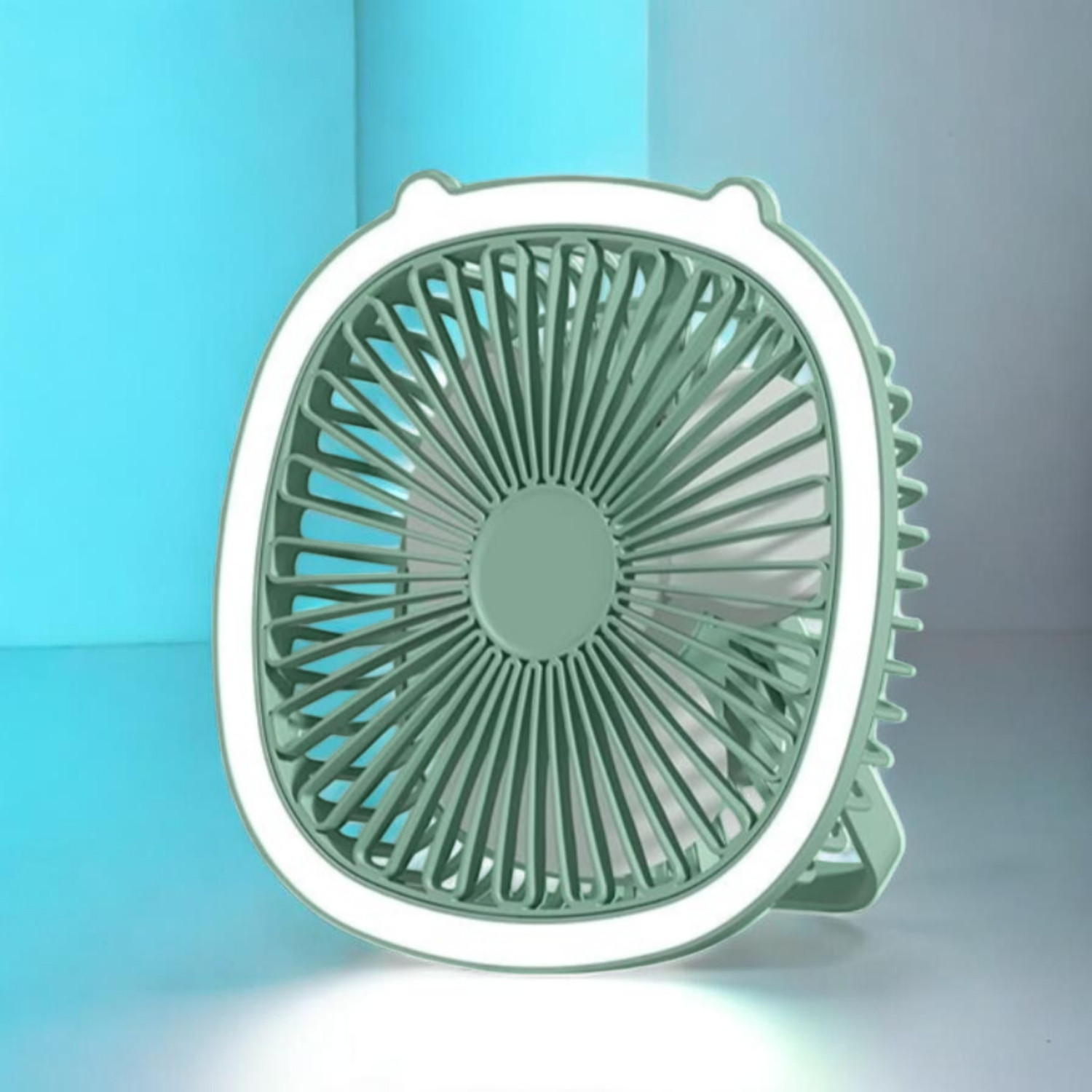 Image of DAKSHWAY High Speed Rechargeable Table Fan with LED Light For Office Desk, Home F3584 Ultra High Speed 1400 mm Table Fan (5 Star | Multicolor | Pack of 1)