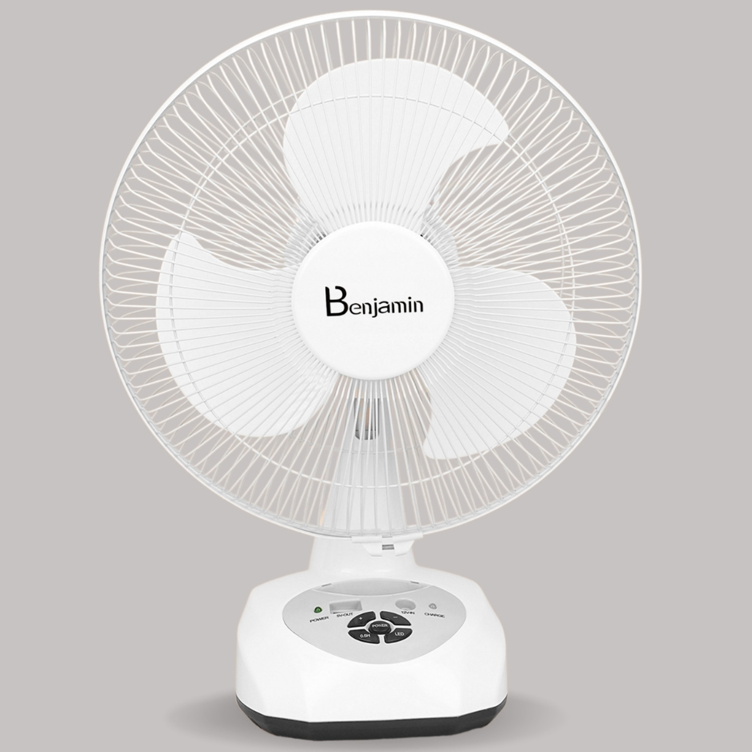 Image of SOLVEXIA USB Rechargeable Fan with Powerful LED Light Portable Desk Fan Personal Mini Fan Remote Controlled Table Fan (Multicolor | Pack of 1)