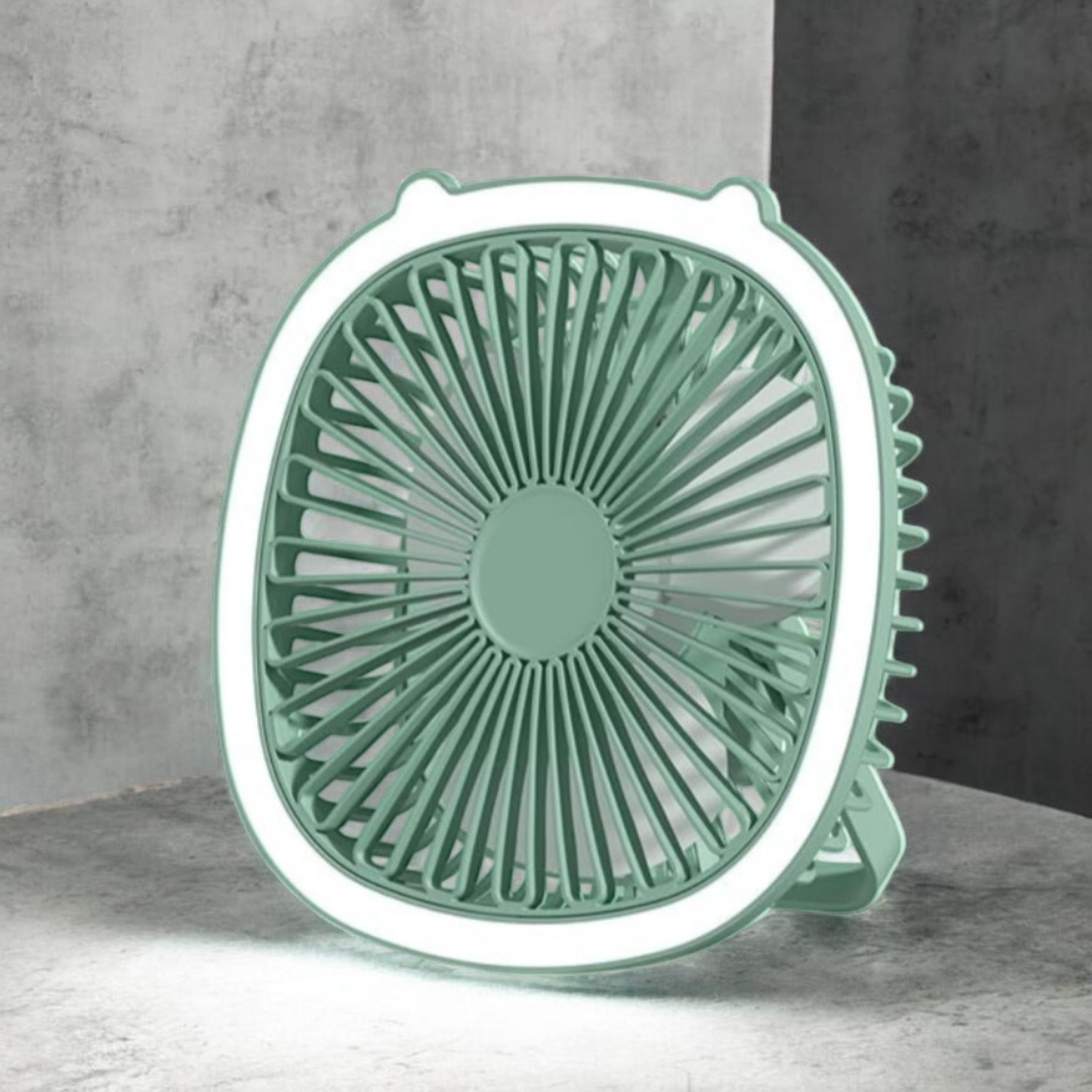 Image of Gatushop High Speed Rechargeable Table Fan with LED Light For Office Desk, Home F3602 Ultra High Speed 1400 mm Table Fan (5 Star | Multicolor | Pack of 1)