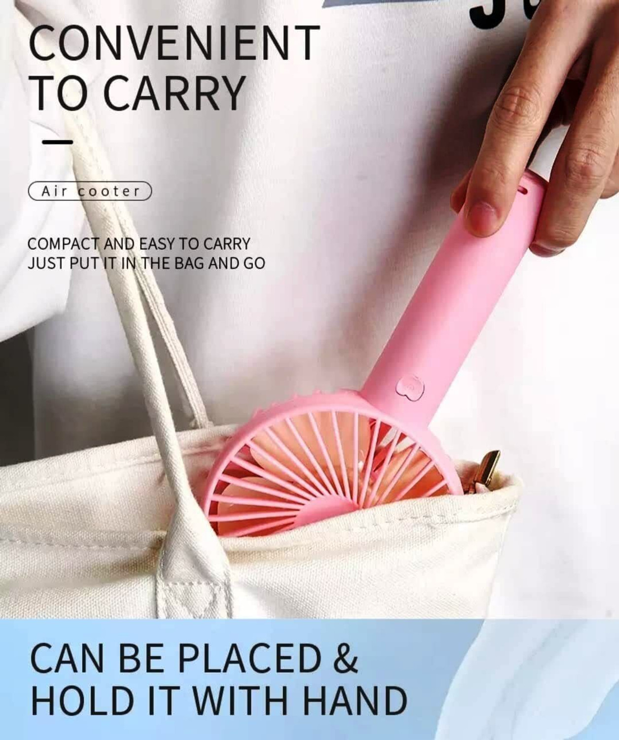 Image of Radhe Summer Fan (Portable Hand Fan) with Rechargeable For Home /Office /TravelE369 with 1 Year Warranty 1000 mm Pedestal Fan (3 Star | Multicolor | Pack of 1)