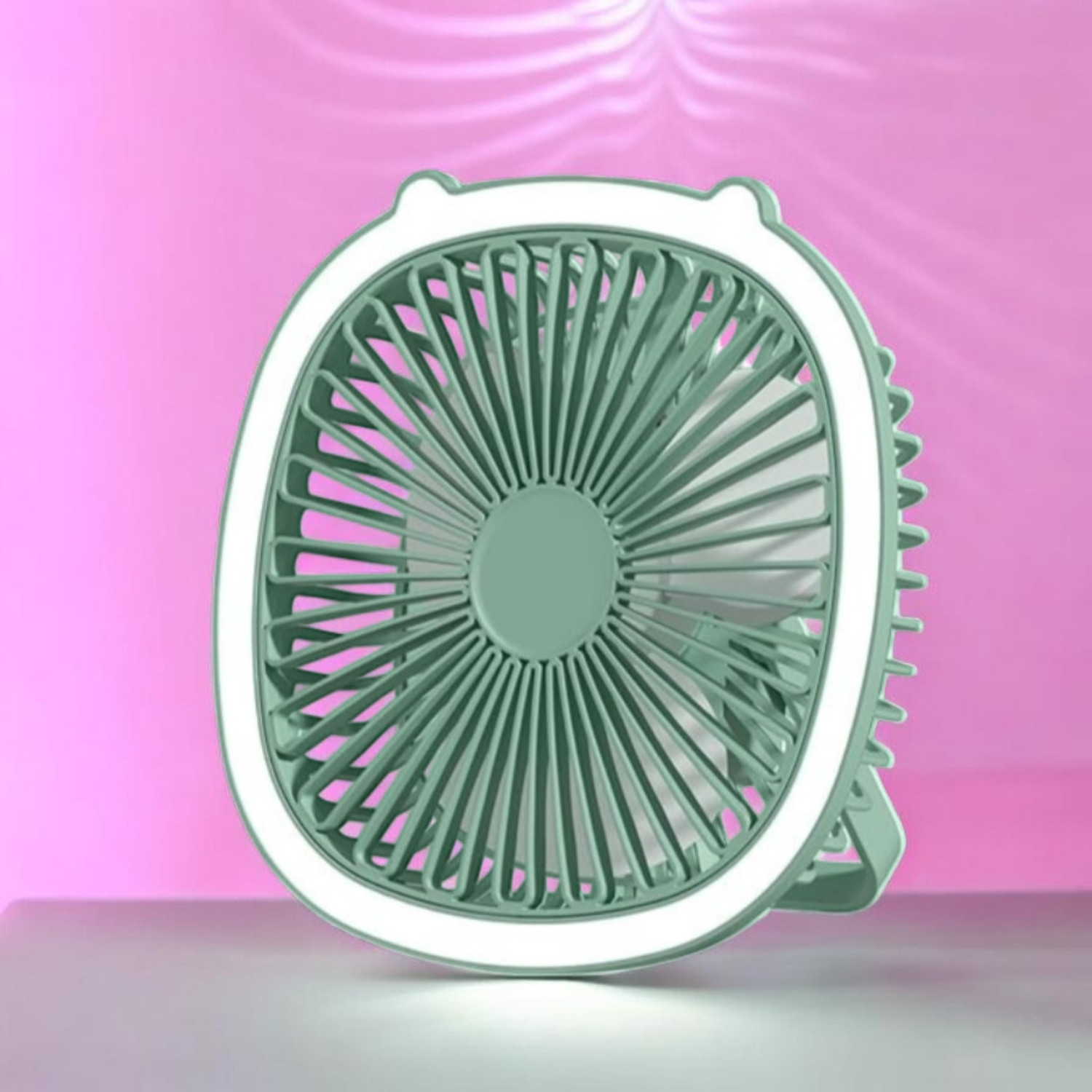 Image of DAKSHWAY High Speed Rechargeable Table Fan with LED Light For Office Desk, Home F3580 Ultra High Speed 1400 mm Table Fan (5 Star | Multicolor | Pack of 1)