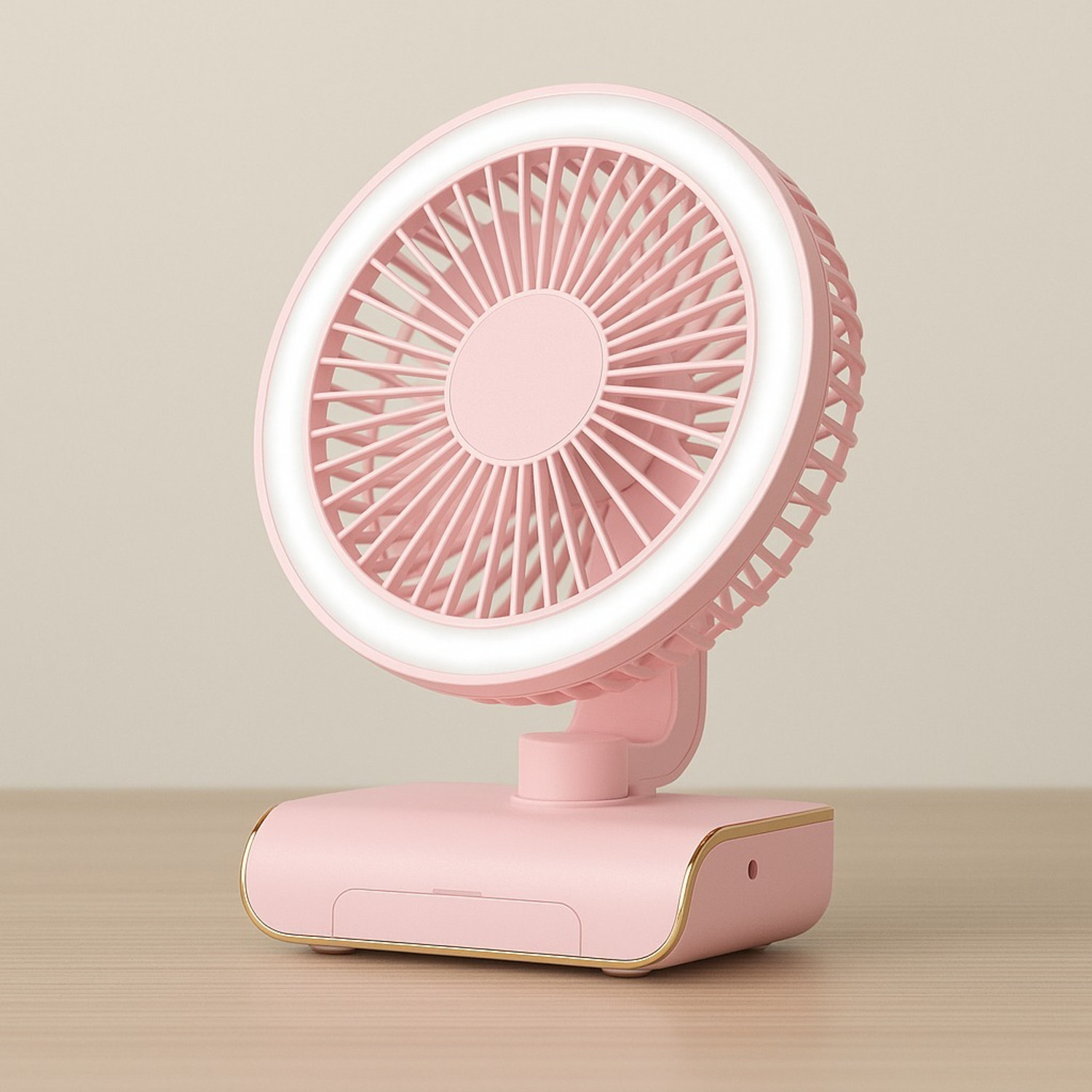 Image of Gatushop High Speed Rechargeable Table Fan with LED Light For Office Desk, Home F3567 Ultra High Speed 1400 mm Table Fan (5 Star | Multicolor | Pack of 1)