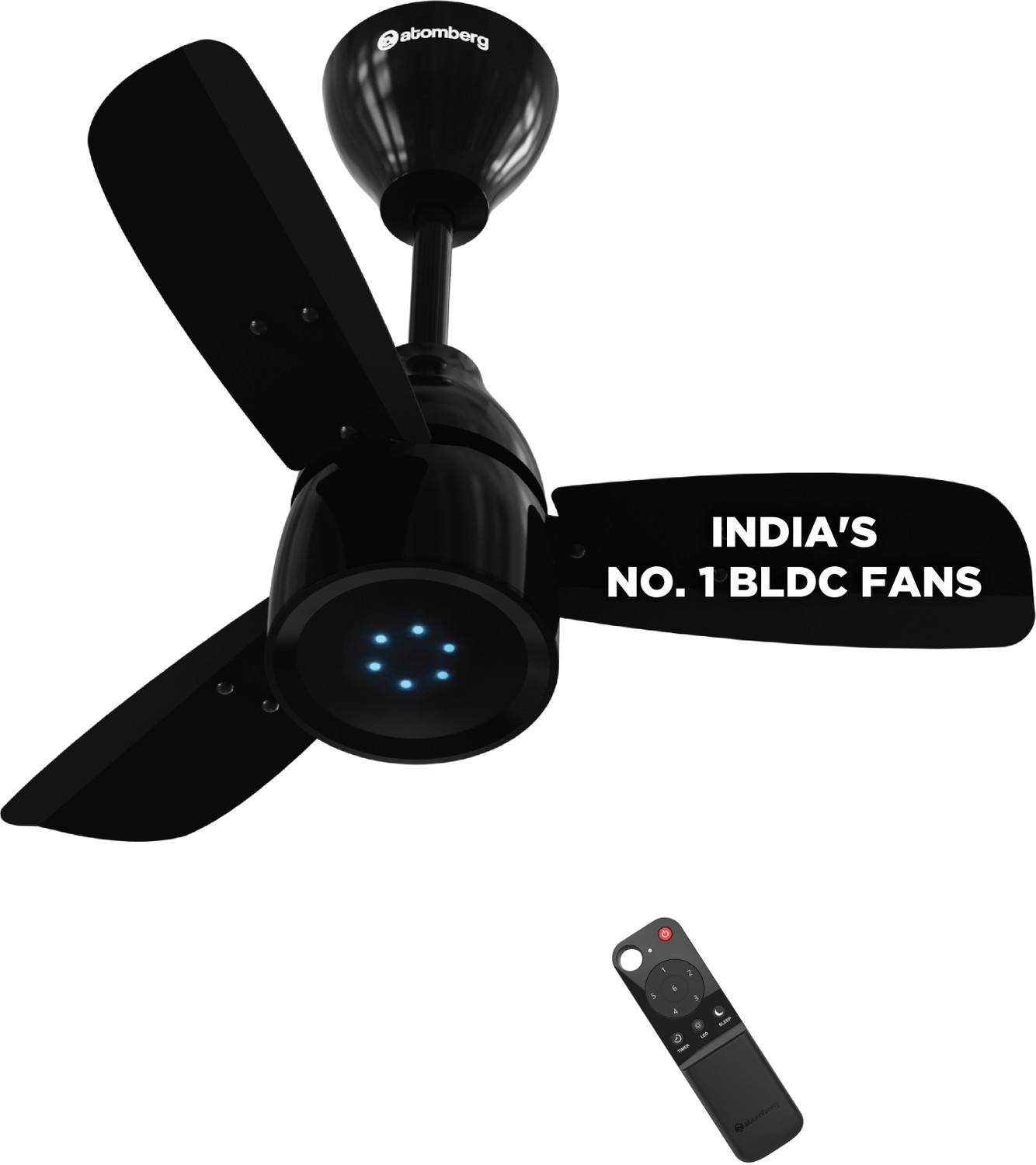 Image of Paras Green Smart Premium 32 Watt with 2 Year Warranty Remote Controlled, BLDC Motor with Remote, Ultra High Speed 1200 mm Ceiling Fan (Brown | Pack of 1)