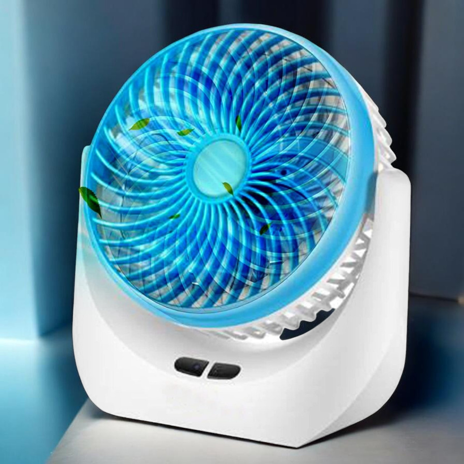 Image of Radhe High Speed Rechargeable Table Fan with LED Light For Office Desk, Home 268 Ultra High Speed 1400 mm Table Fan (5 Star | Multicolor | Pack of 1)