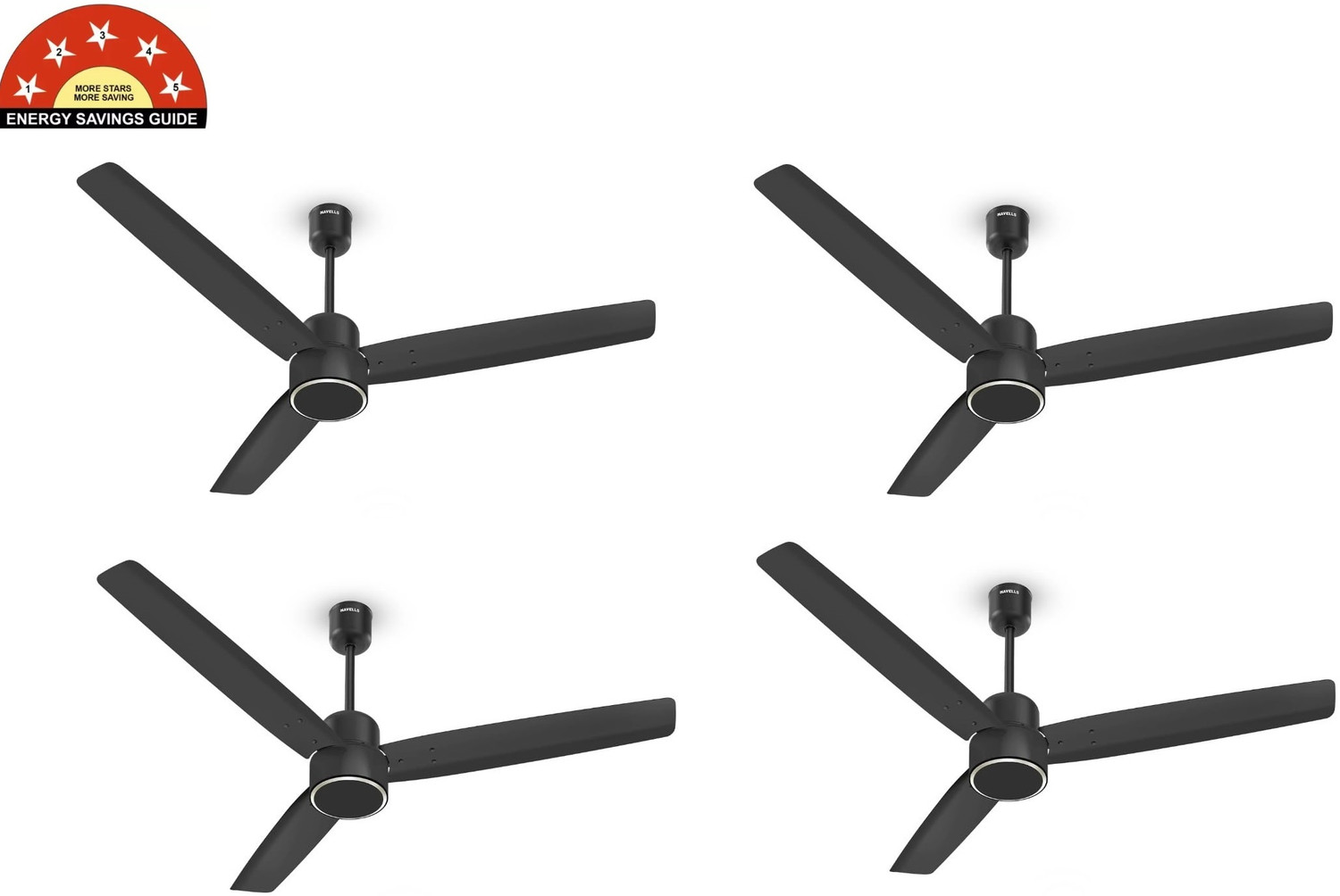 Image of Mannlite Modern Design Luxurious 52 inch Decorative Designer Fan for Home with Premium Finish with 12 Months Warranty BLDC Motor with Remote 1320 mm Ceiling Fan (Black | Pack of 1)