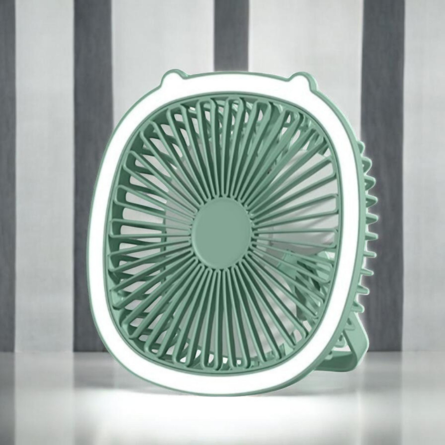 Image of Gatushop High Speed Rechargeable Table Fan with LED Light For Office Desk, Home F3558 Ultra High Speed 1400 mm Table Fan (5 Star | Multicolor | Pack of 1)