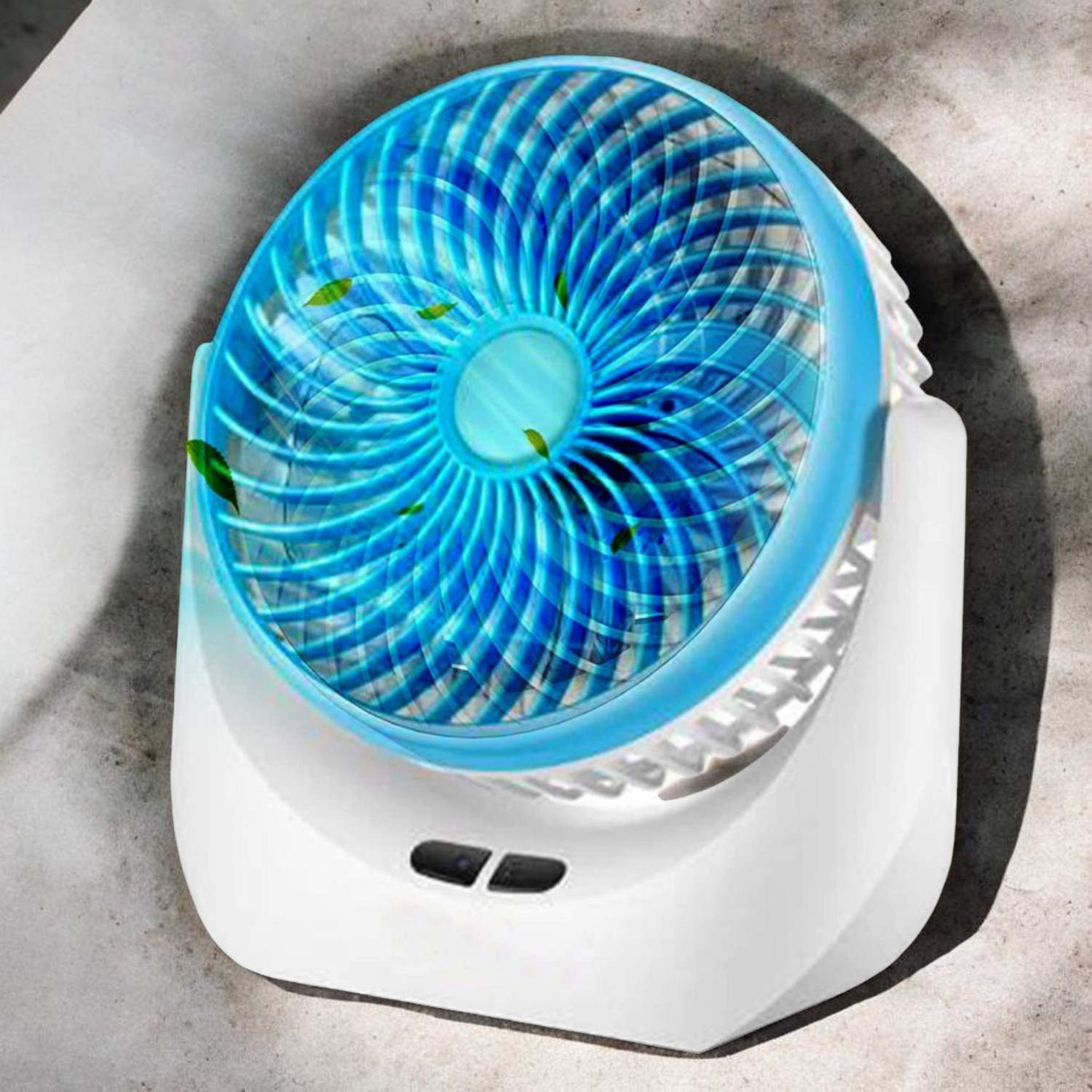 Image of Radhe High Speed Rechargeable Table Fan with LED Light For Office Desk, Home 274 Ultra High Speed 1400 mm Table Fan (5 Star | Multicolor | Pack of 1)