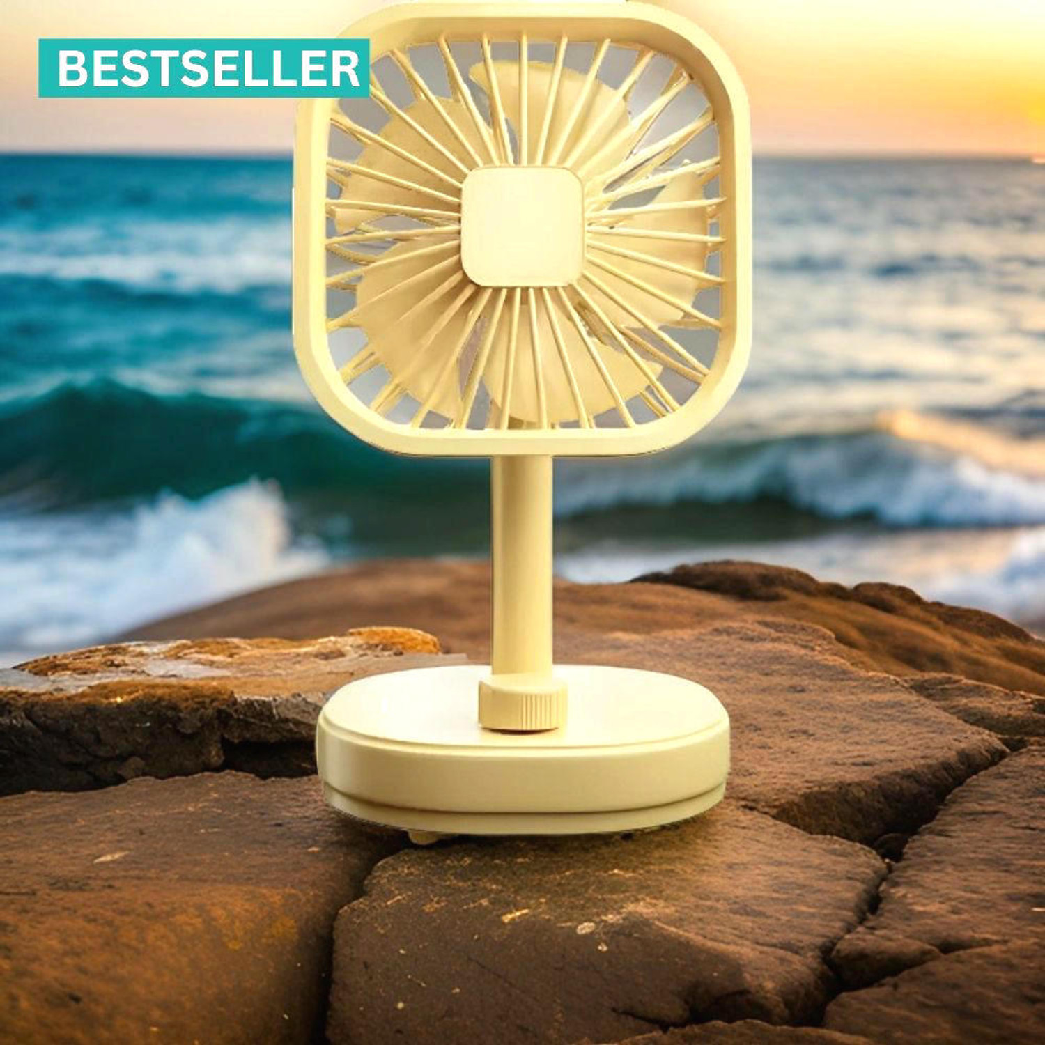 Image of Darshan High Speed Rechargeable Table Fan with LED Light For Office Desk, Home 297 Ultra High Speed 1400 mm Table Fan (5 Star | Multicolor | Pack of 1)