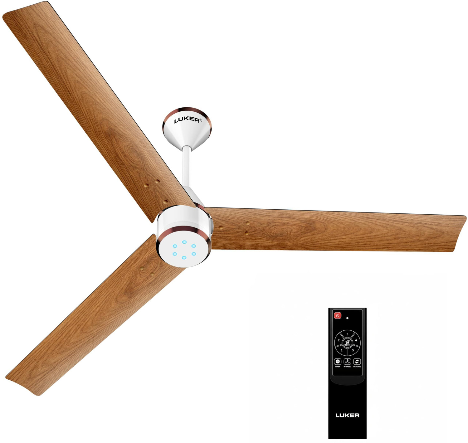 Image of Paras Green Smart Premium 32 Watt with 2 Year Warranty Remote Controlled, BLDC Motor with Remote, Ultra High Speed 1200 mm Ceiling Fan (Brown | Pack of 1)