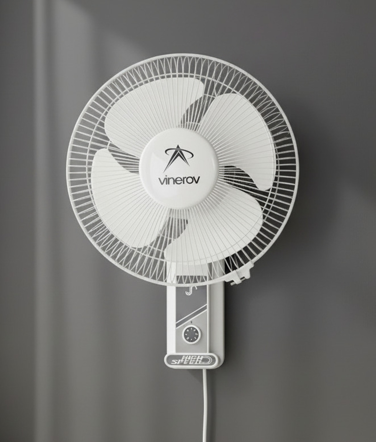 Image of Vinerov Turbo HS | 2000+ RPM | 90 Oscillation | Double Rope | Home, Office & Outdoor with 1 Year Warranty 400 mm Wall Fan (White | Pack of 1)