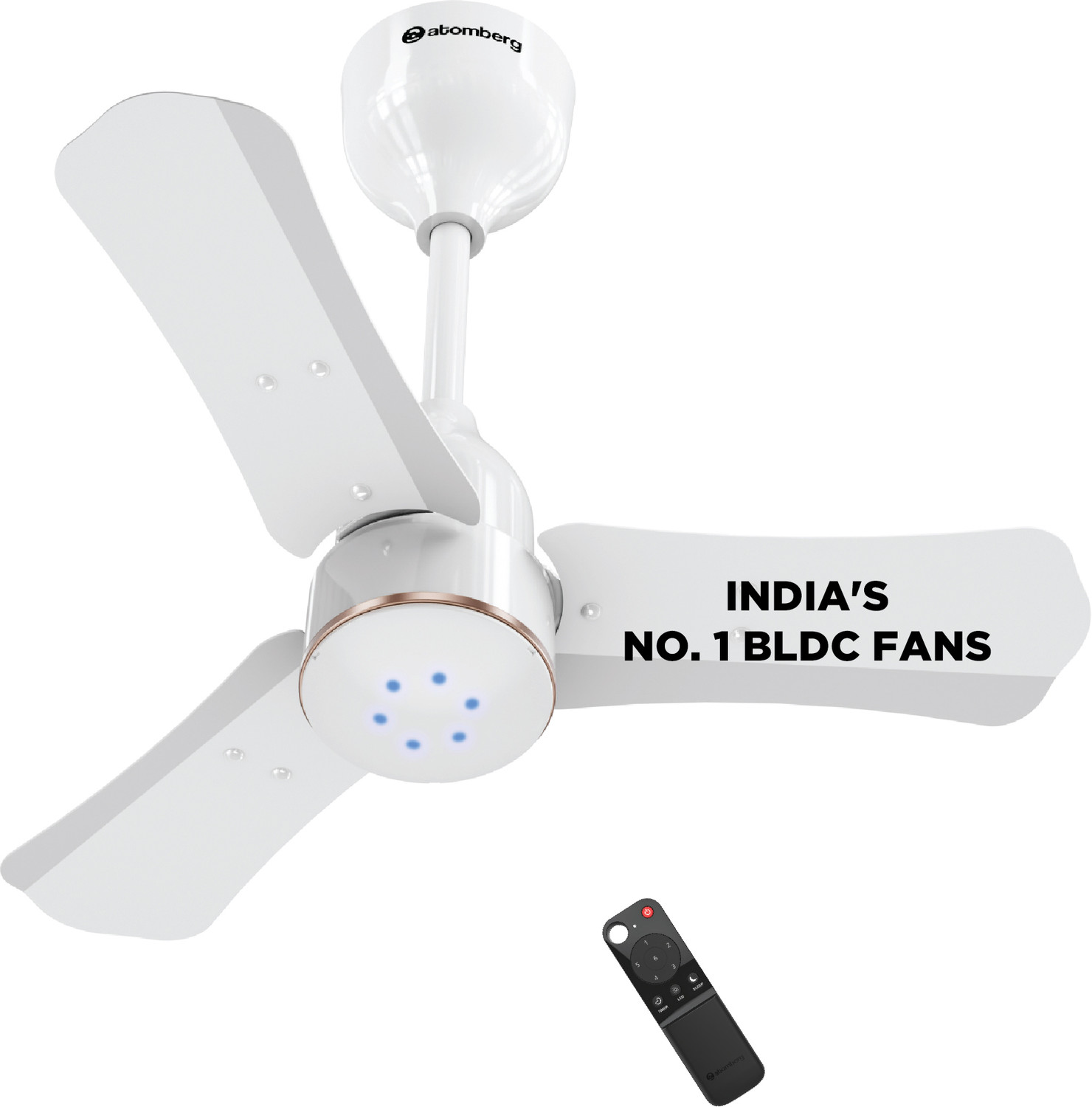 Image of Paras Green Smart Premium 32 Watt with 2 Year Warranty Remote Controlled, BLDC Motor with Remote, Ultra High Speed 1200 mm Ceiling Fan (Brown | Pack of 1)