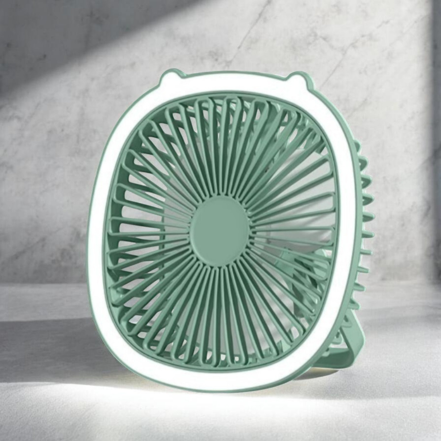Image of DAKSHWAY High Speed Rechargeable Table Fan with LED Light For Office Desk, Home F3553 Ultra High Speed 1400 mm Table Fan (5 Star | Multicolor | Pack of 1)