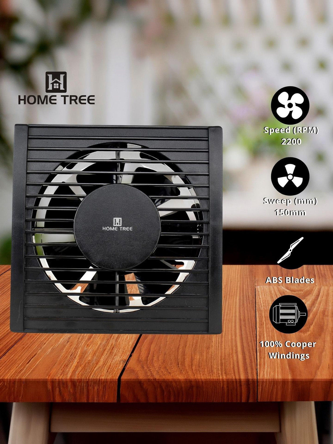 Home Tree Ultra 6 inch New Ventilation fan with 1 Year Warranty Anti Dust 150 mm Exhaust Fan