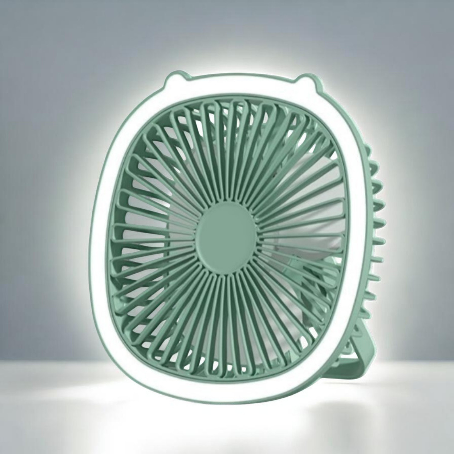 Image of Gatushop High Speed Rechargeable Table Fan with LED Light For Office Desk, Home F3527 Ultra High Speed 1400 mm Table Fan (5 Star | Multicolor | Pack of 1)