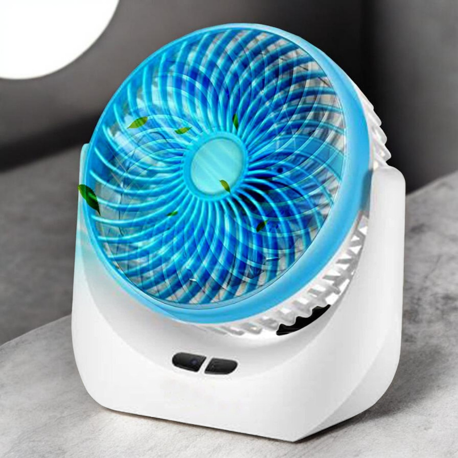 Image of Radhe High Speed Rechargeable Table Fan with LED Light For Office Desk, Home 257 Ultra High Speed 1400 mm Table Fan (5 Star | Multicolor | Pack of 1)