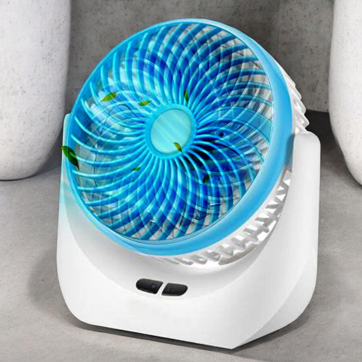 Image of Darshan High Speed Rechargeable Table Fan with LED Light For Office Desk, Home 341 Ultra High Speed 1400 mm Table Fan (5 Star | Multicolor | Pack of 1)