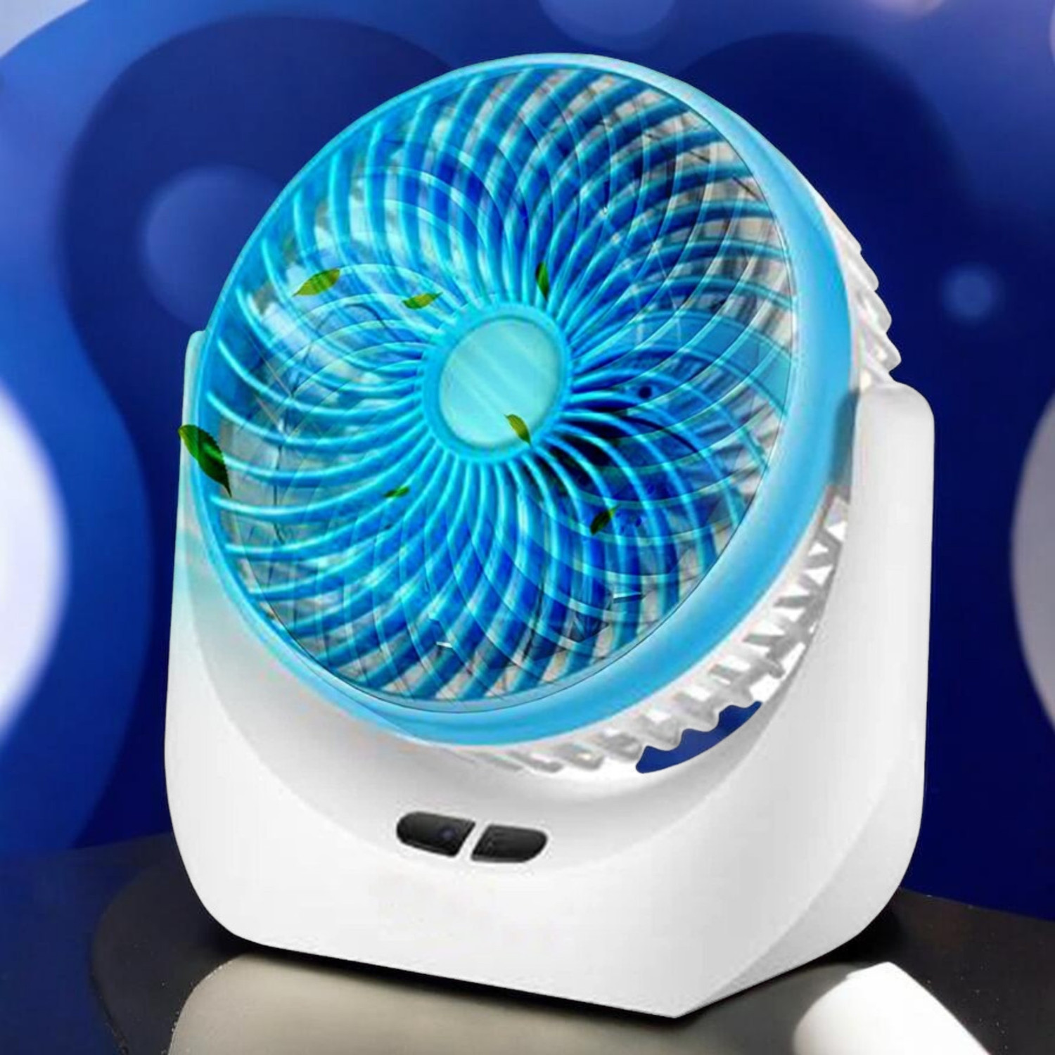 Image of Darshan High Speed Rechargeable Table Fan with LED Light For Office Desk, Home 273 Ultra High Speed 1400 mm Table Fan (5 Star | Multicolor | Pack of 1)