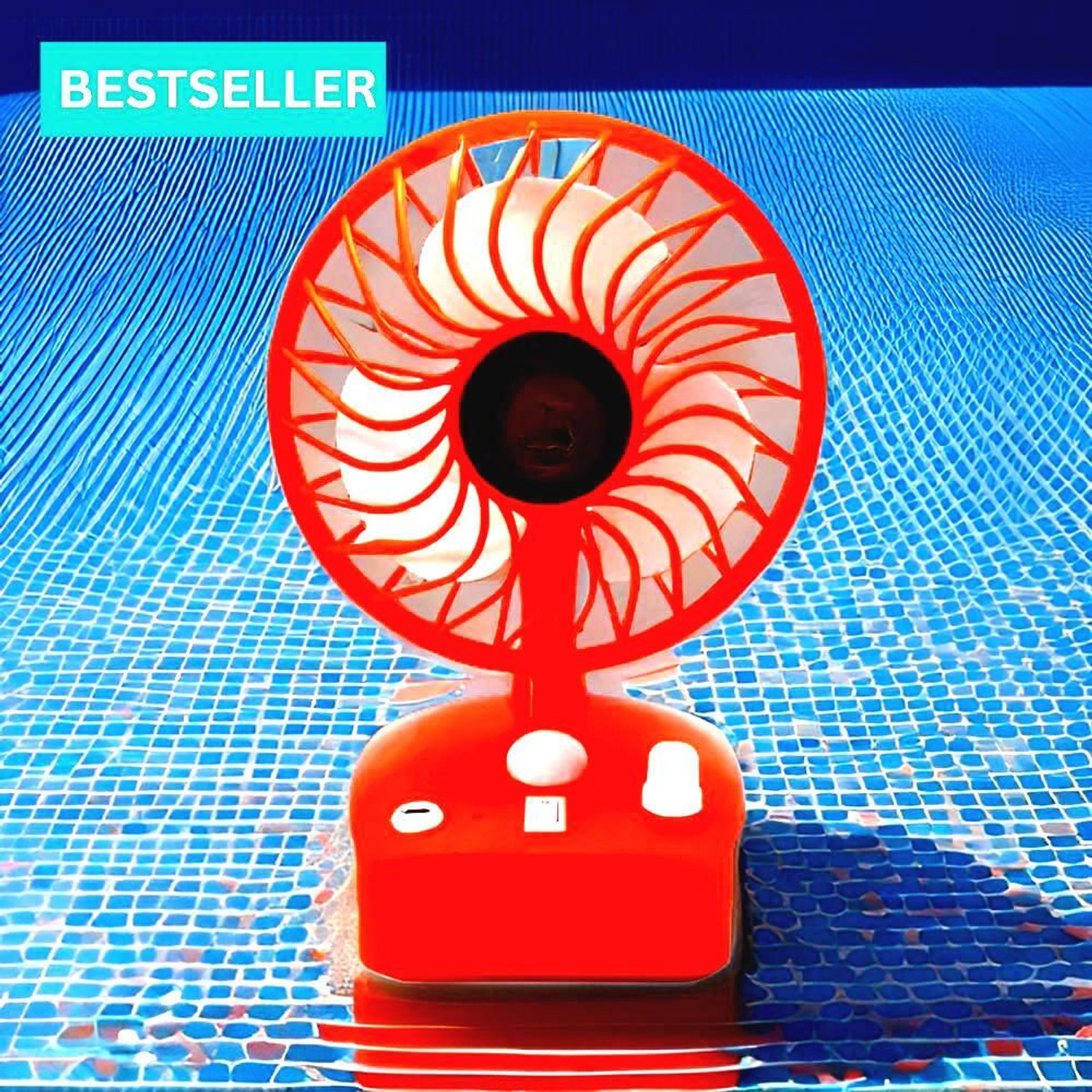 Image of Darshan High Speed Rechargeable Table Fan with LED Light For Office Desk, Home 257 Ultra High Speed 1400 mm Table Fan (5 Star | Multicolor | Pack of 1)