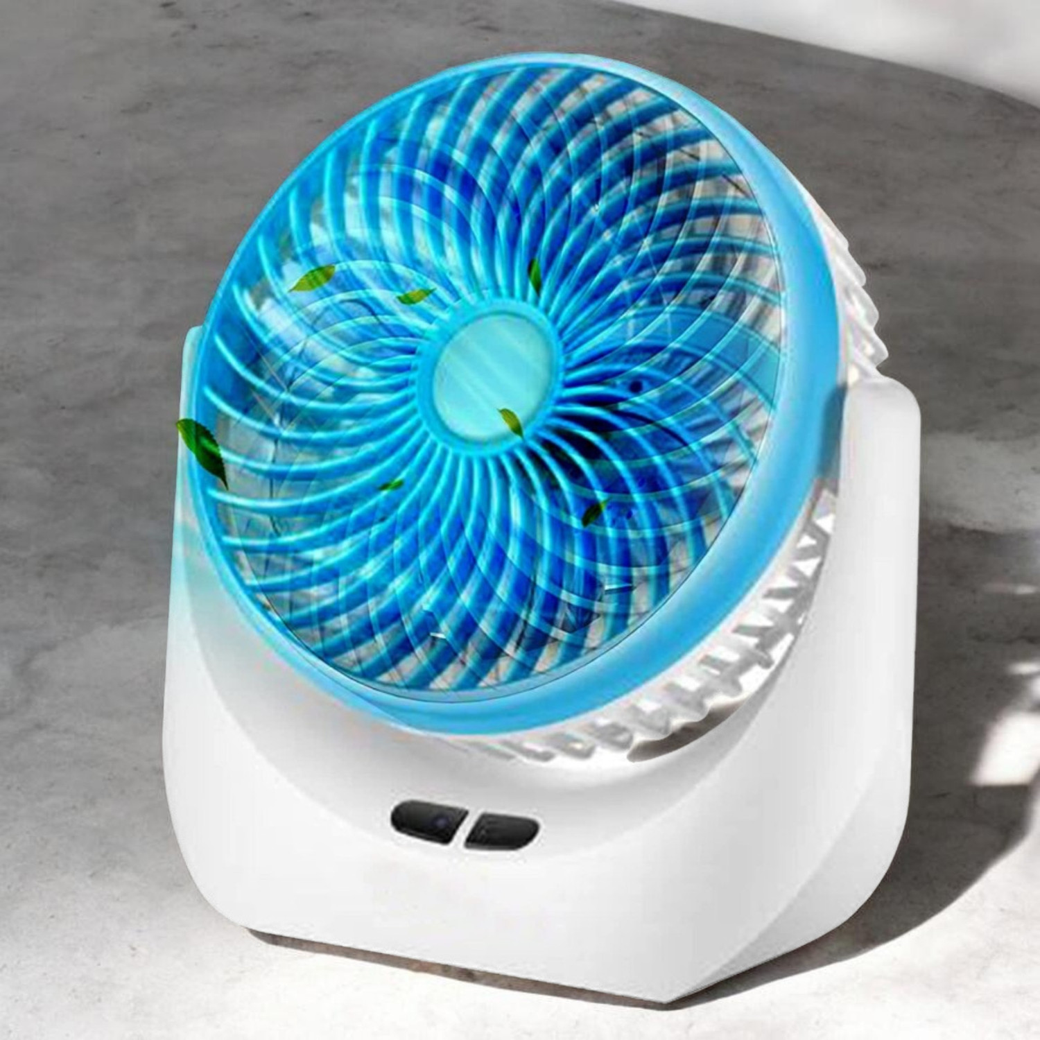 Image of Radhe High Speed Rechargeable Table Fan with LED Light For Office Desk, Home 274 Ultra High Speed 1400 mm Table Fan (5 Star | Multicolor | Pack of 1)