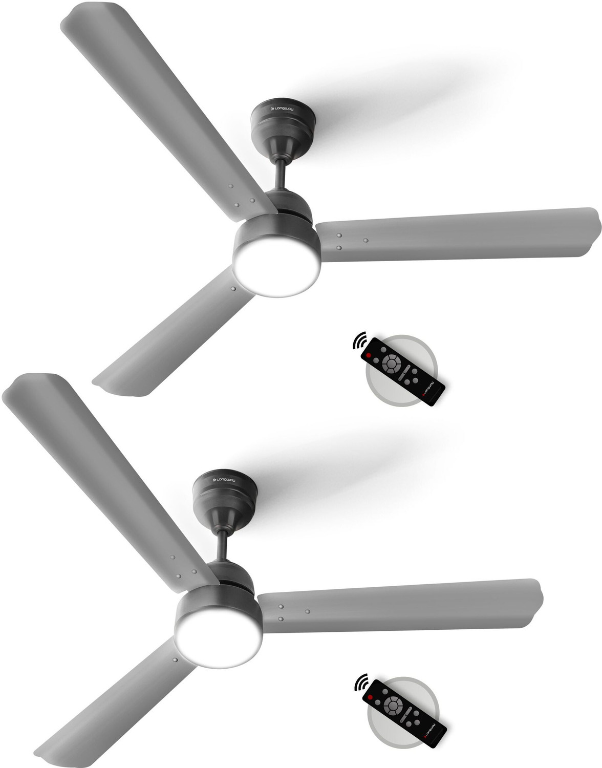 Image of Longway Glideon with 5 Year Warranty BLDC Motor with Remote 1200 mm Ceiling Fan (5 Star | White | Pack of 1)