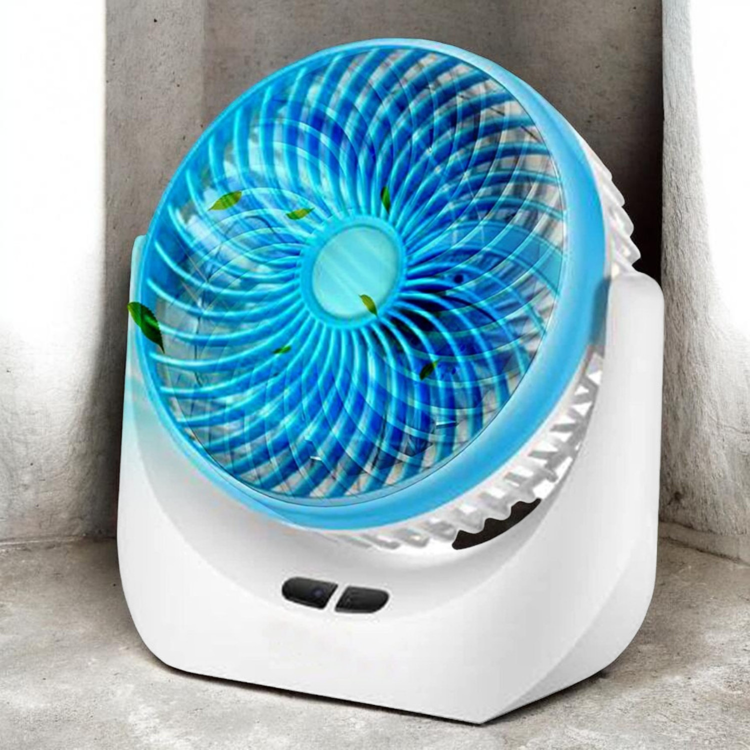 Image of Radhe High Speed Rechargeable Table Fan with LED Light For Office Desk, Home 274 Ultra High Speed 1400 mm Table Fan (5 Star | Multicolor | Pack of 1)