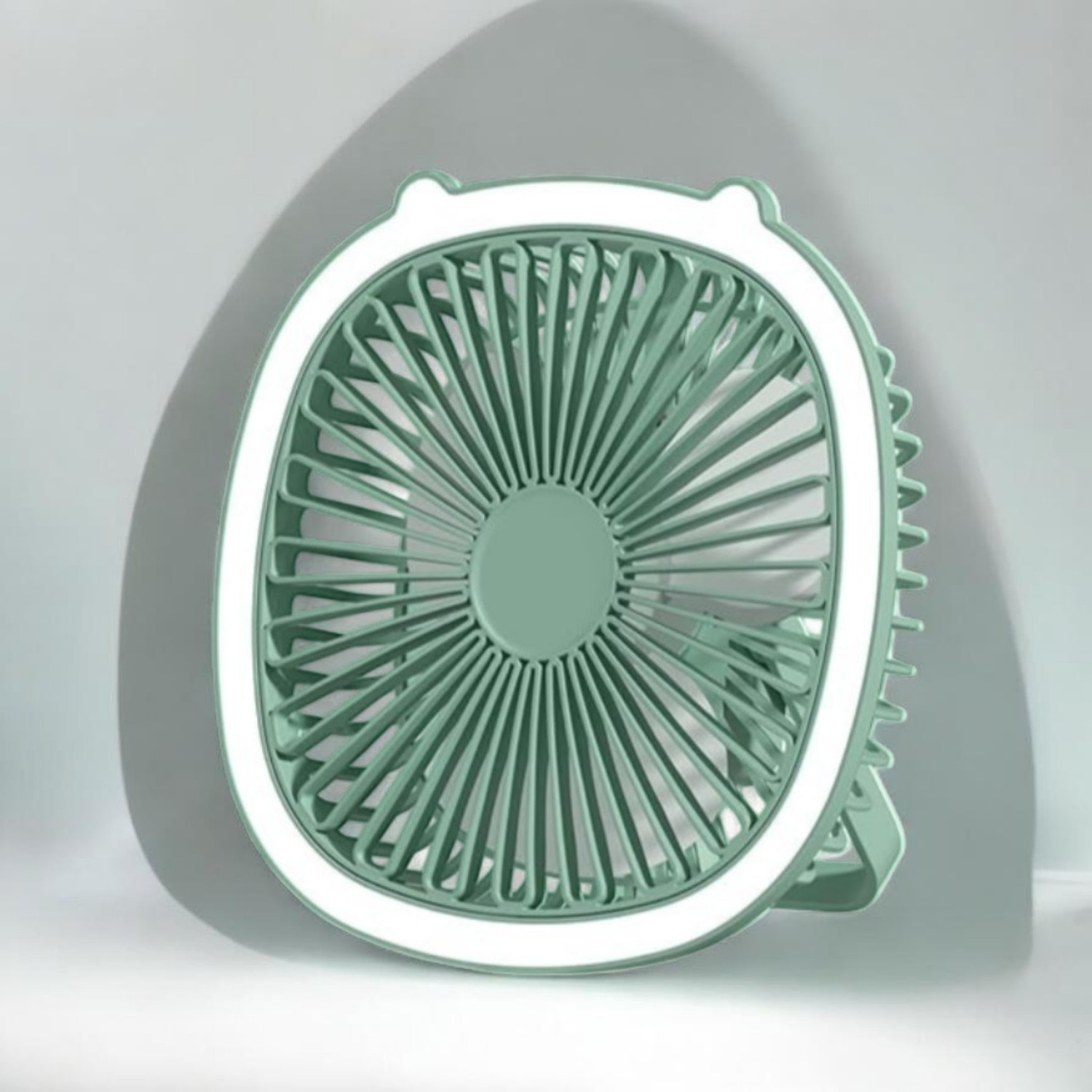 Image of Gatushop High Speed Rechargeable Table Fan with LED Light For Office Desk, Home F3610 Ultra High Speed 1400 mm Table Fan (5 Star | Multicolor | Pack of 1)