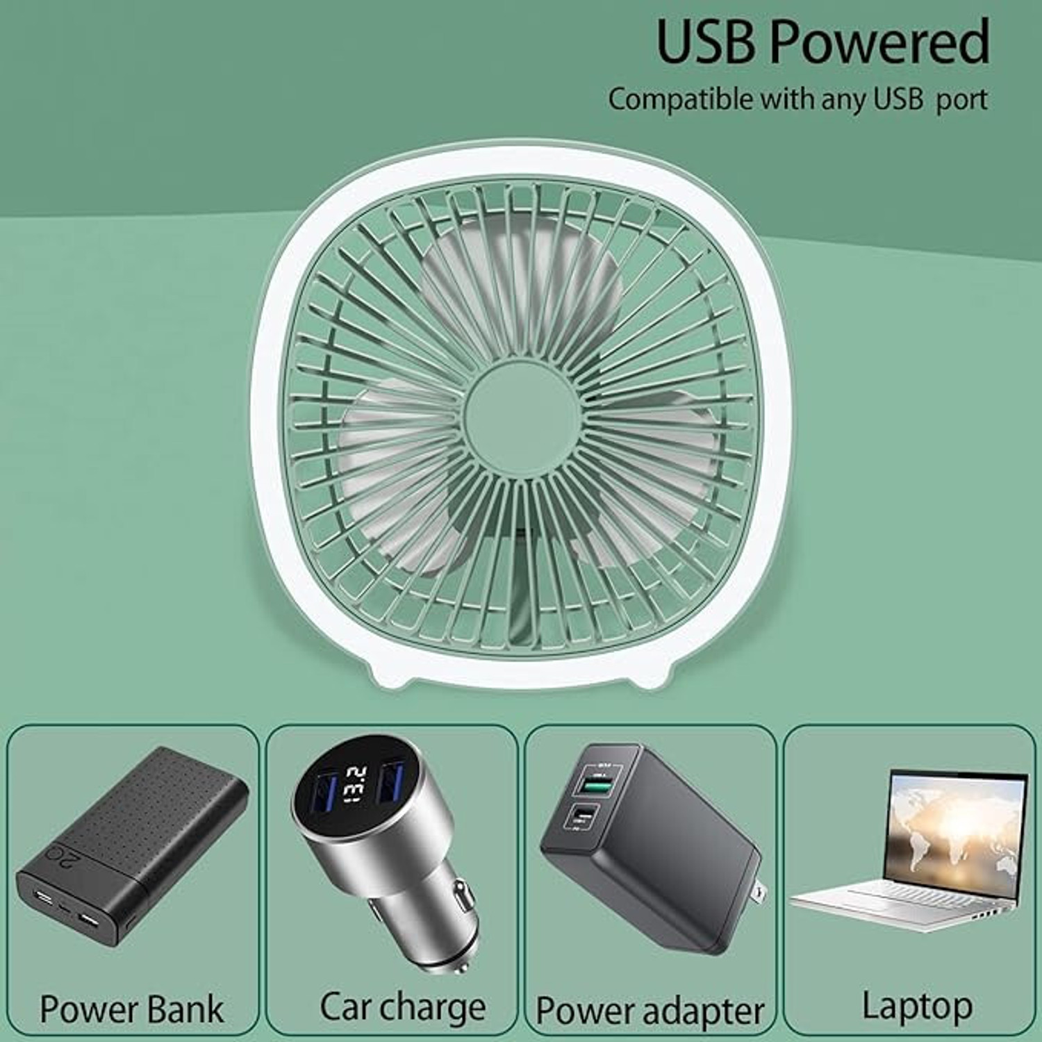 Image of Gatushop High Speed Rechargeable Table Fan with LED Light For Office Desk, Home F3558 Ultra High Speed 1400 mm Table Fan (5 Star | Multicolor | Pack of 1)